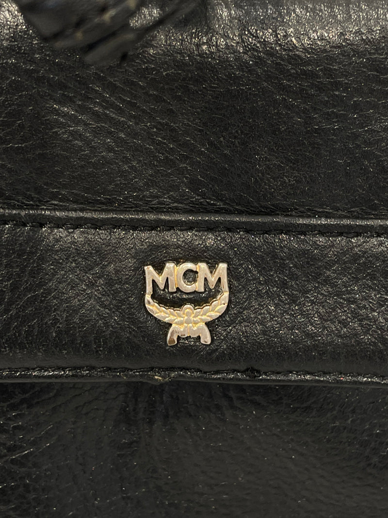 MCM/Backpack/M/Leather/BLK/