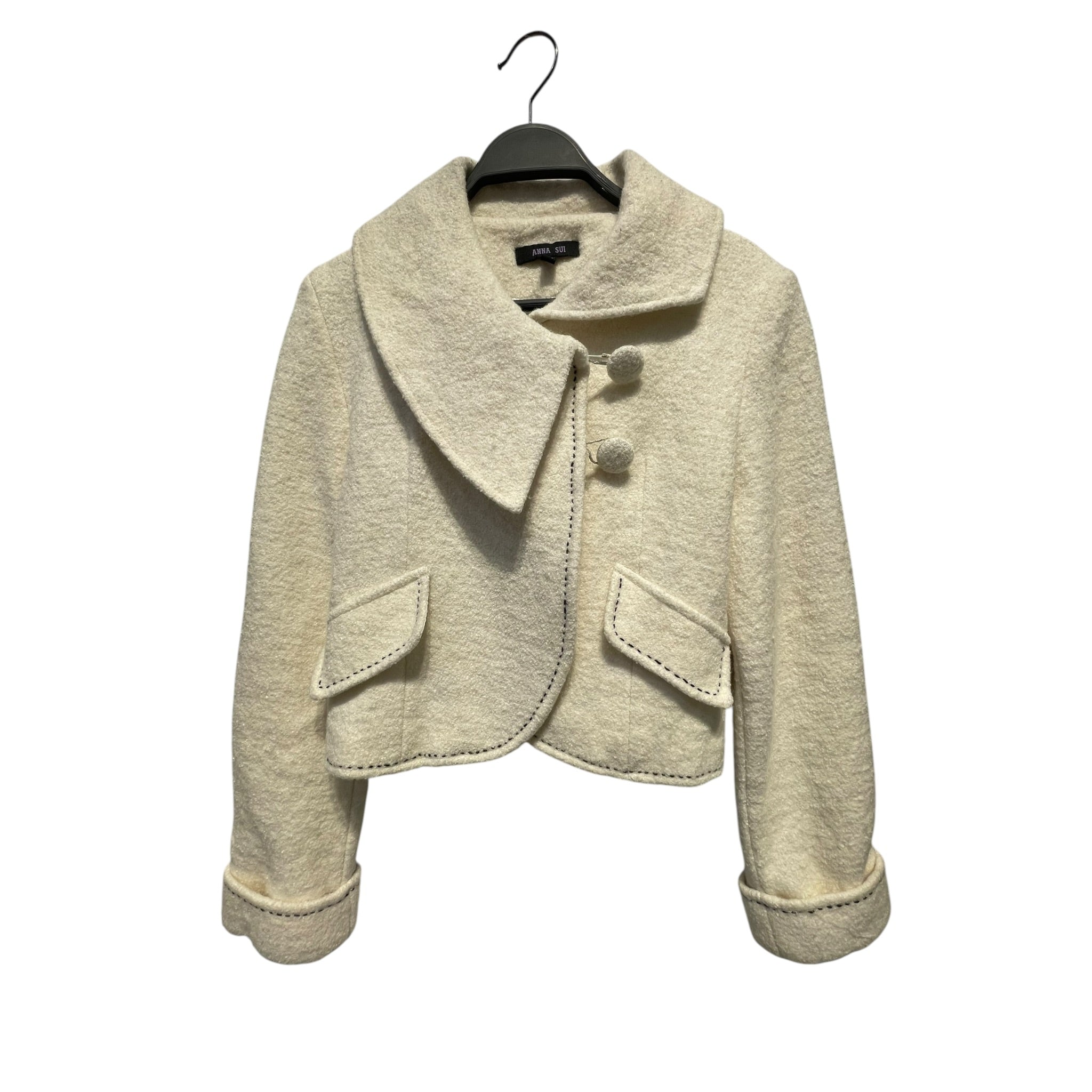 ANNA SUI/Coat/46/Cotton/CRM/ASYMETICAL COLLAR view 1