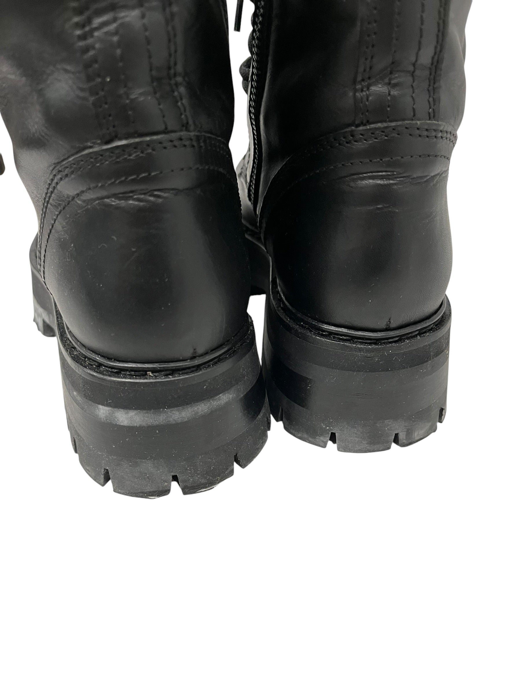 ANN DEMEULEMEESTER/Lace Up Boots/EU 36/Leather/BLK/PLATFORM LEATHER BOOT view 4