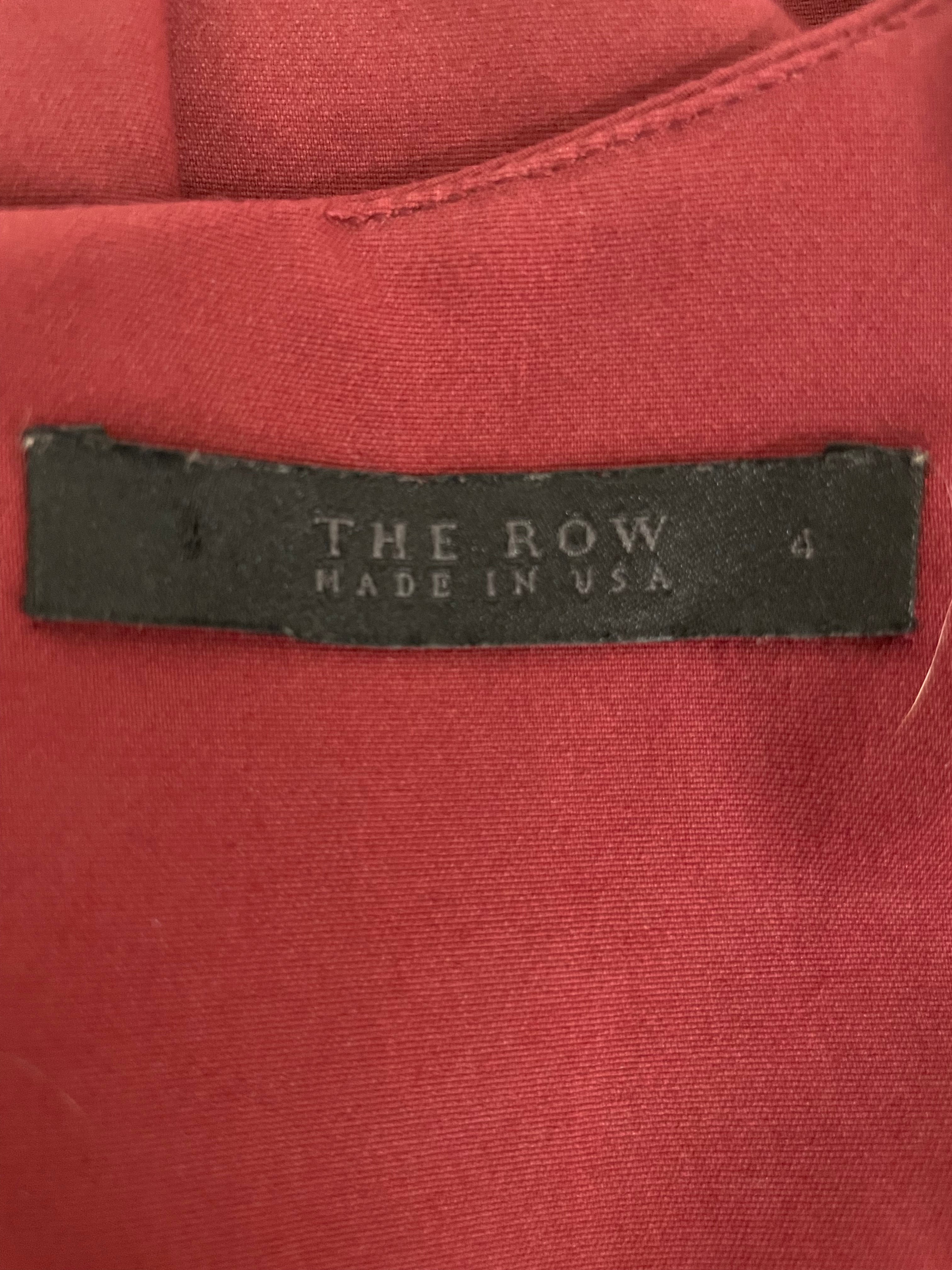 THE ROW/Dress/Cotton/RED/OPEN TOP view 3
