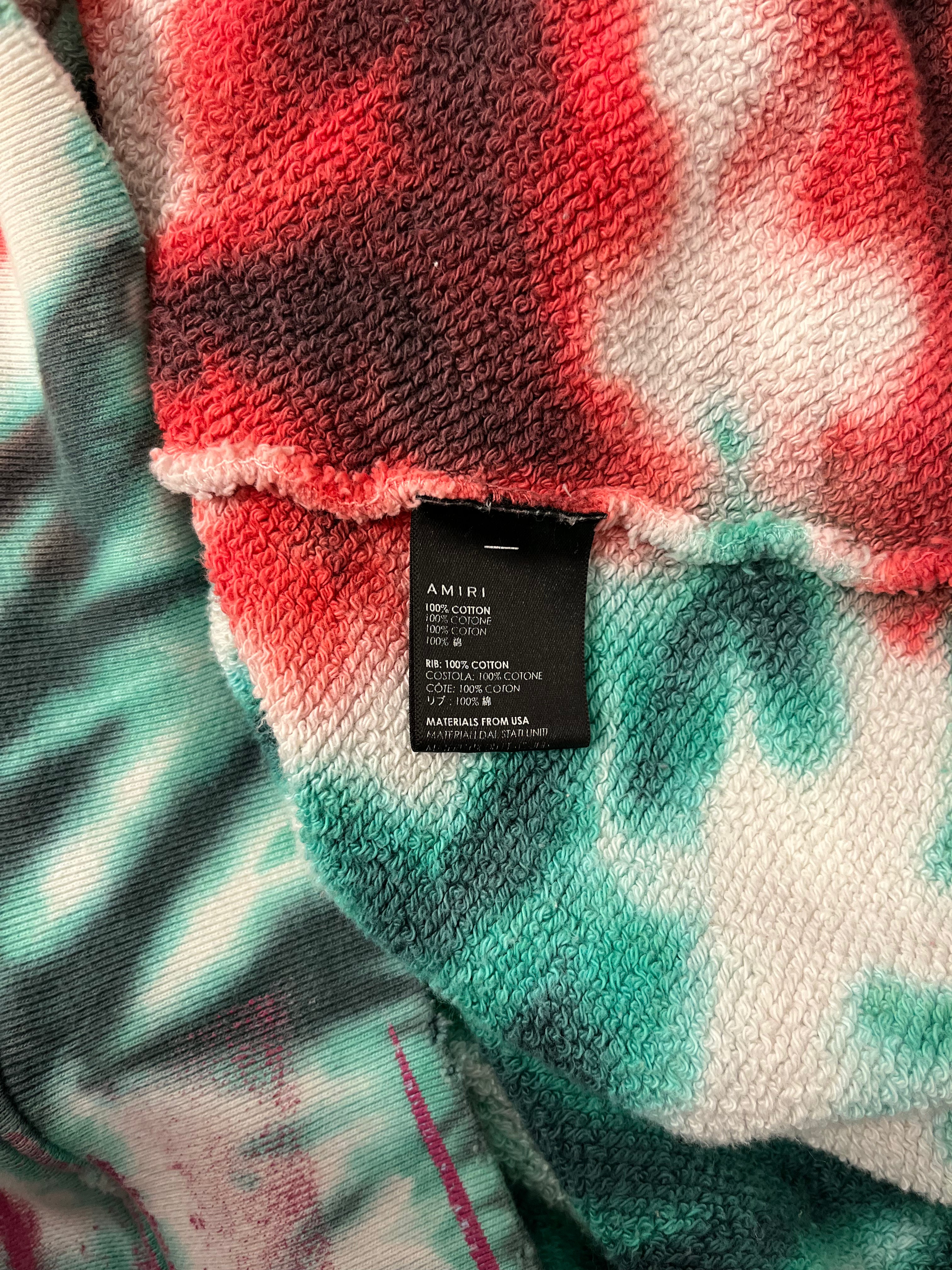 AMIRI/Heavy Sweater/M/All Over Print/Cotton/MLT/TIE DYE SKULL LOGO CREW view 4