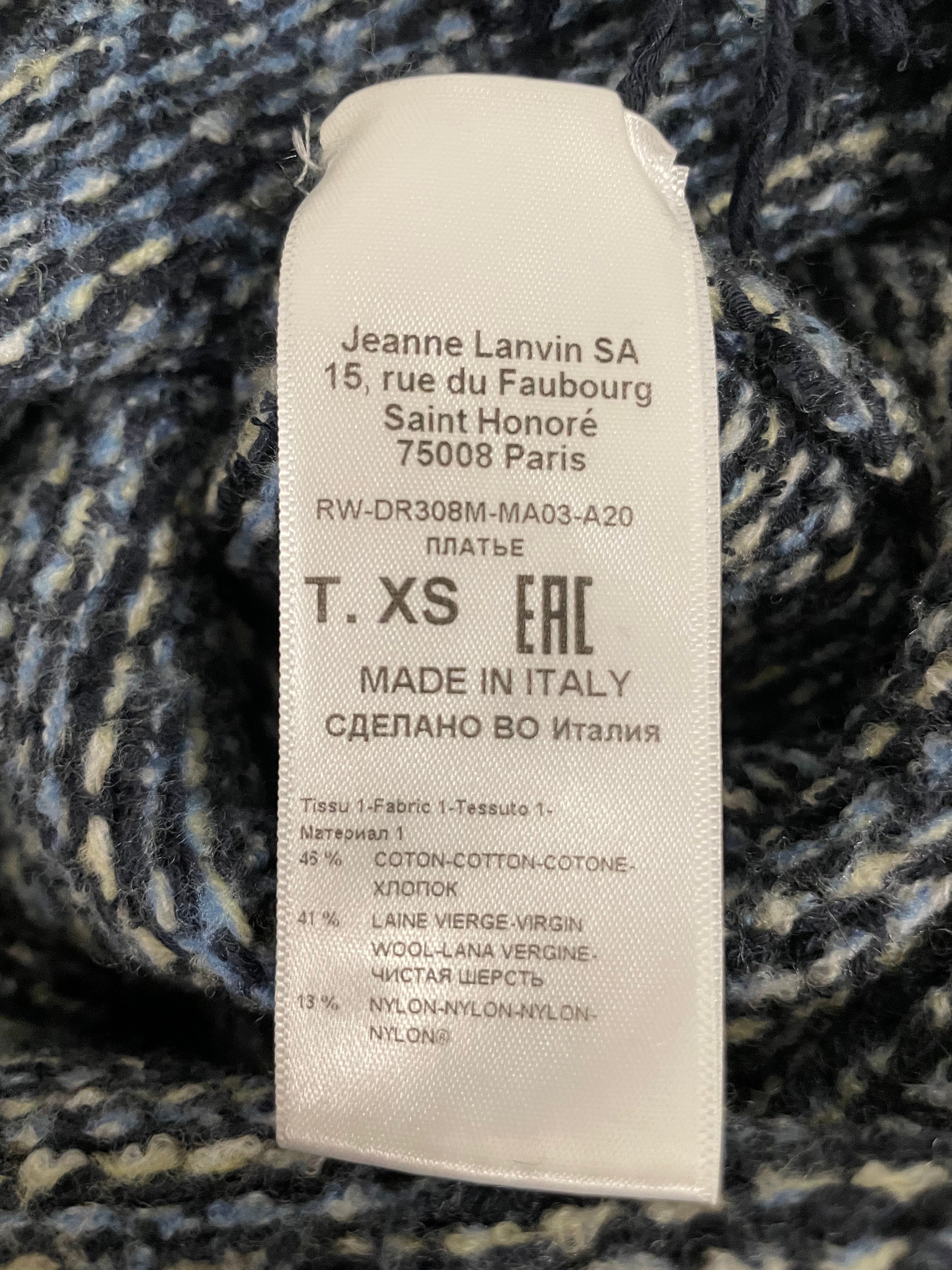 LANVIN/LS Dress/Cotton/BLU/ view 4