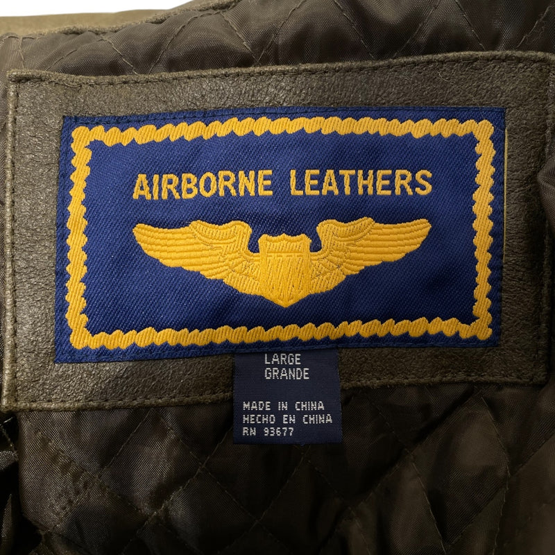 AIRBORN/Leather Jkt/M/Leather/BRW/airborne leather
