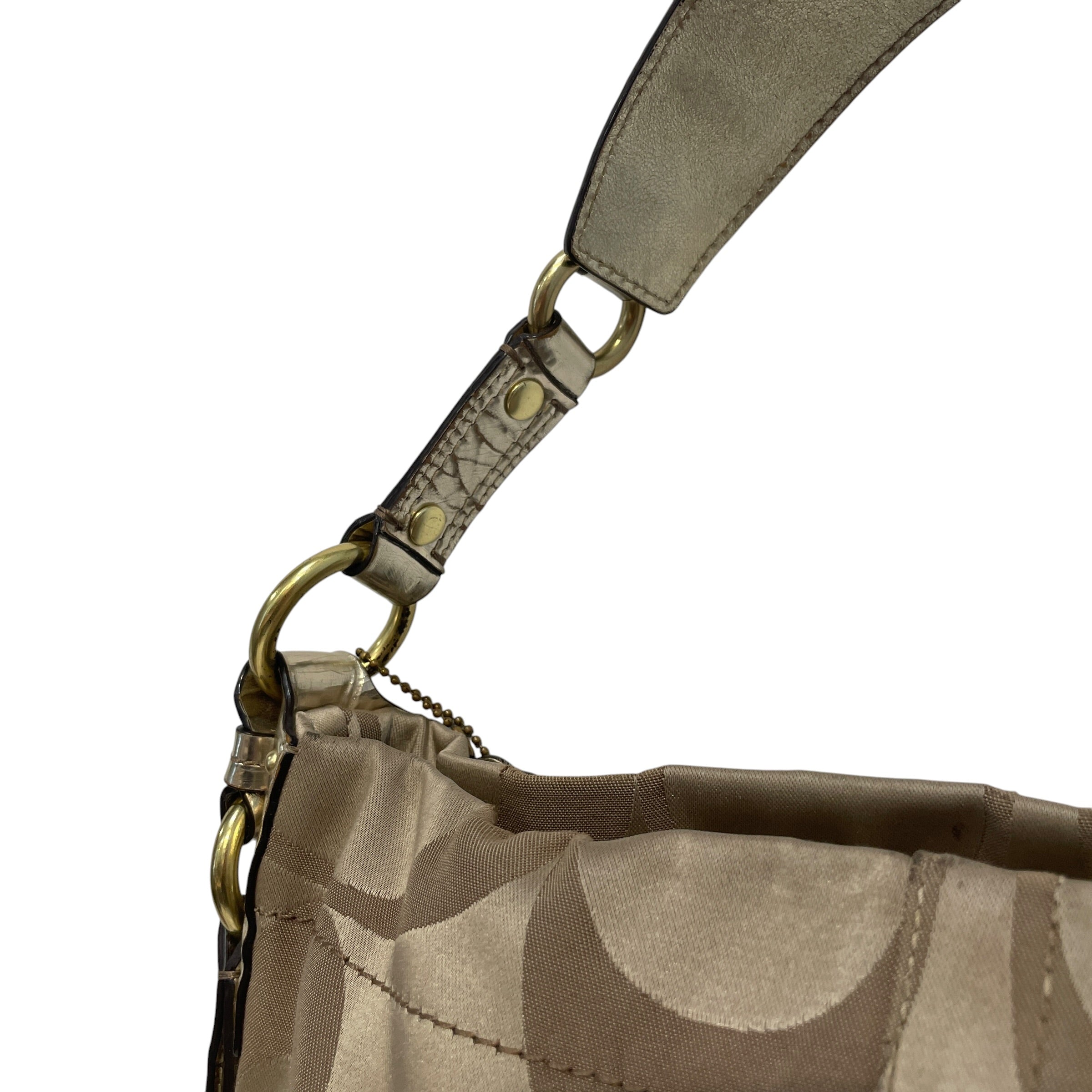COACH/Hand Bag/Monogram/Leather/BEG/Carly Hobo view 3