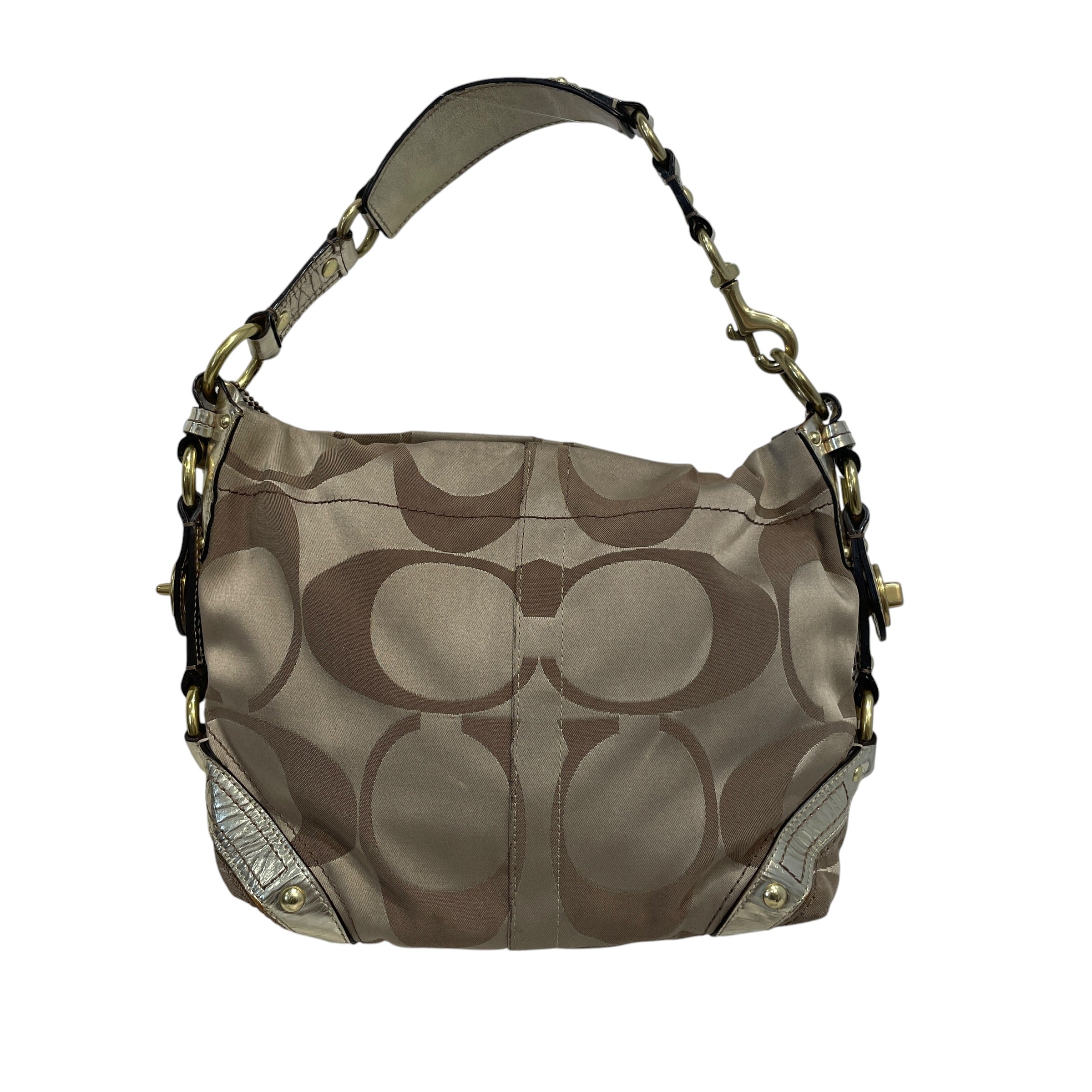 COACH/Hand Bag/Monogram/Leather/BEG/Carly Hobo view 2