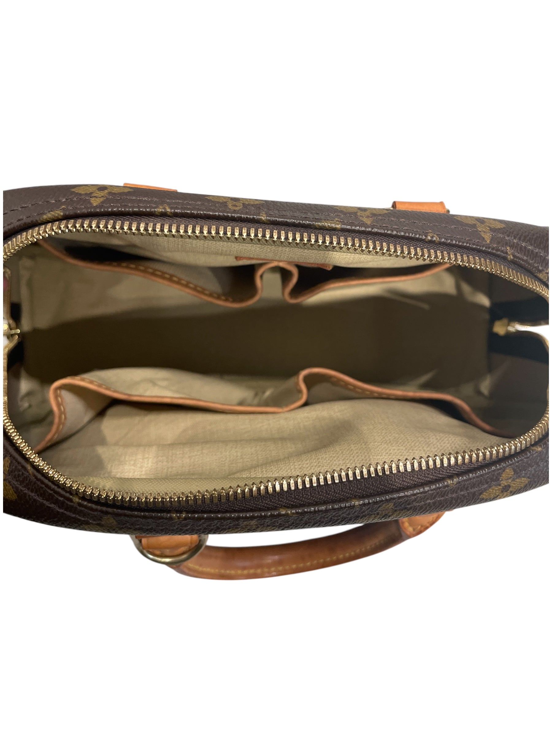 LOUIS VUITTON/Hand Bag/Monogram/Leather/BRW/DEAUVILLE BOWLING BAG view 4