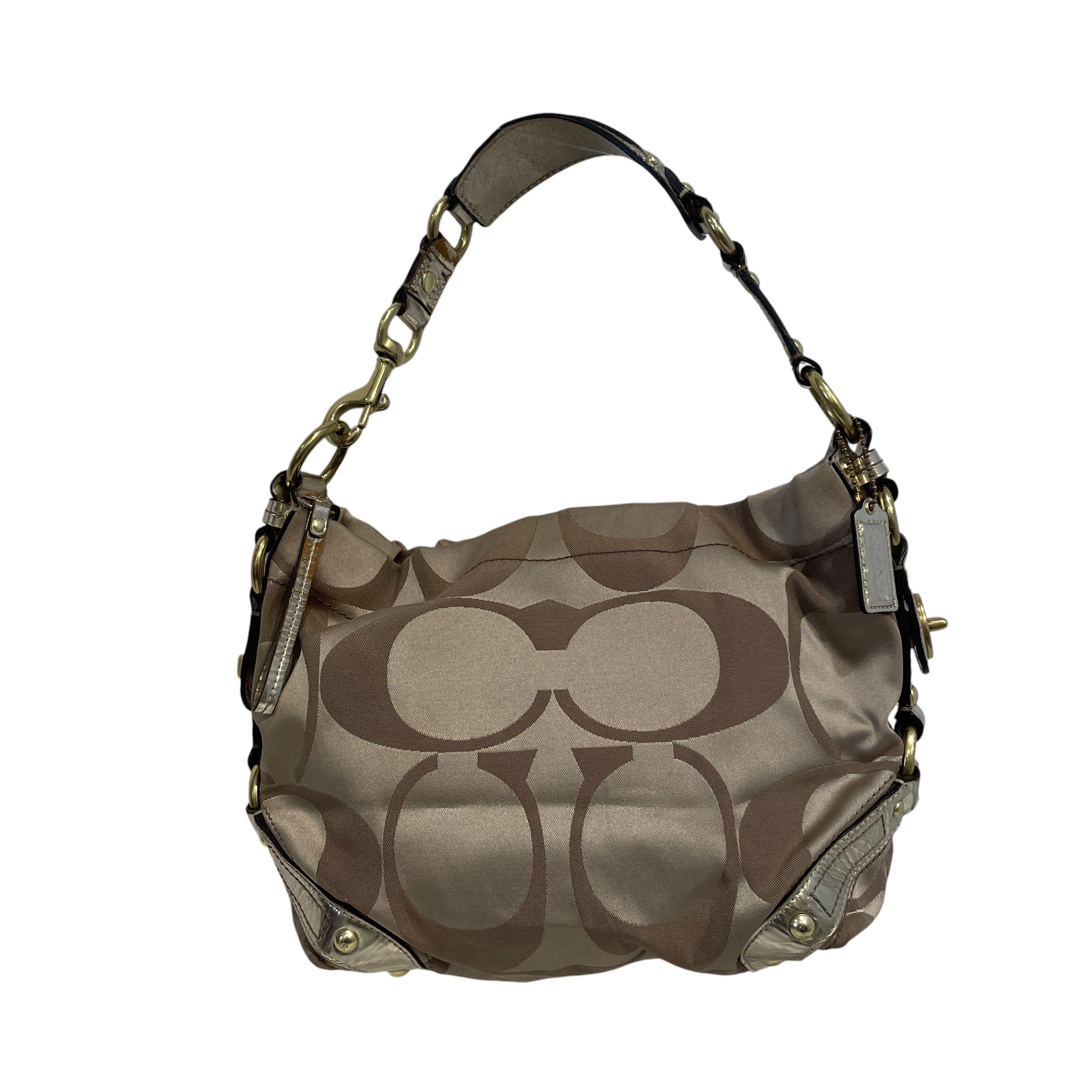 COACH/Hand Bag/Monogram/Leather/BEG/Carly Hobo view 1