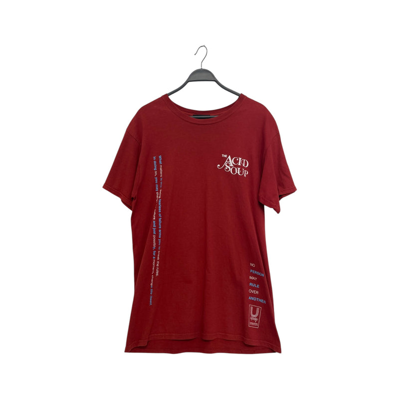 UNDERCOVER/T-Shirt/L/Bordeaux/Cotton/Graphic/