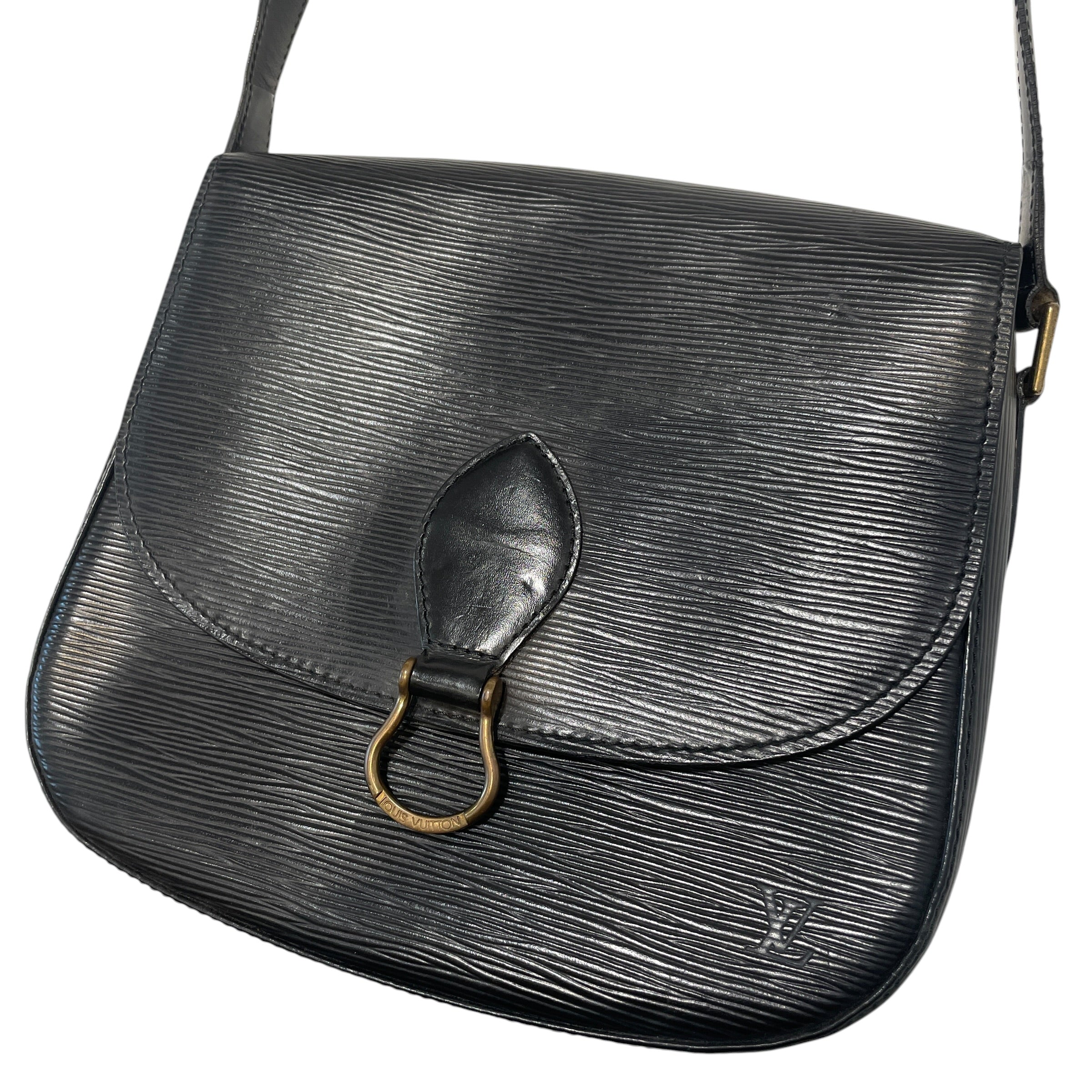 LOUIS VUITTON/Cross Body Bag/Leather/BLK/Epi Saint Cloud view 3