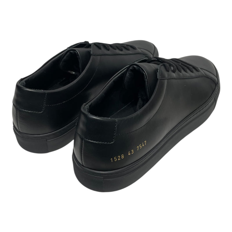 COMMON PROJECTS/Low-Sneakers/US 10.5/Leather/BLK/BLACK LOW TOP SNEAKERS