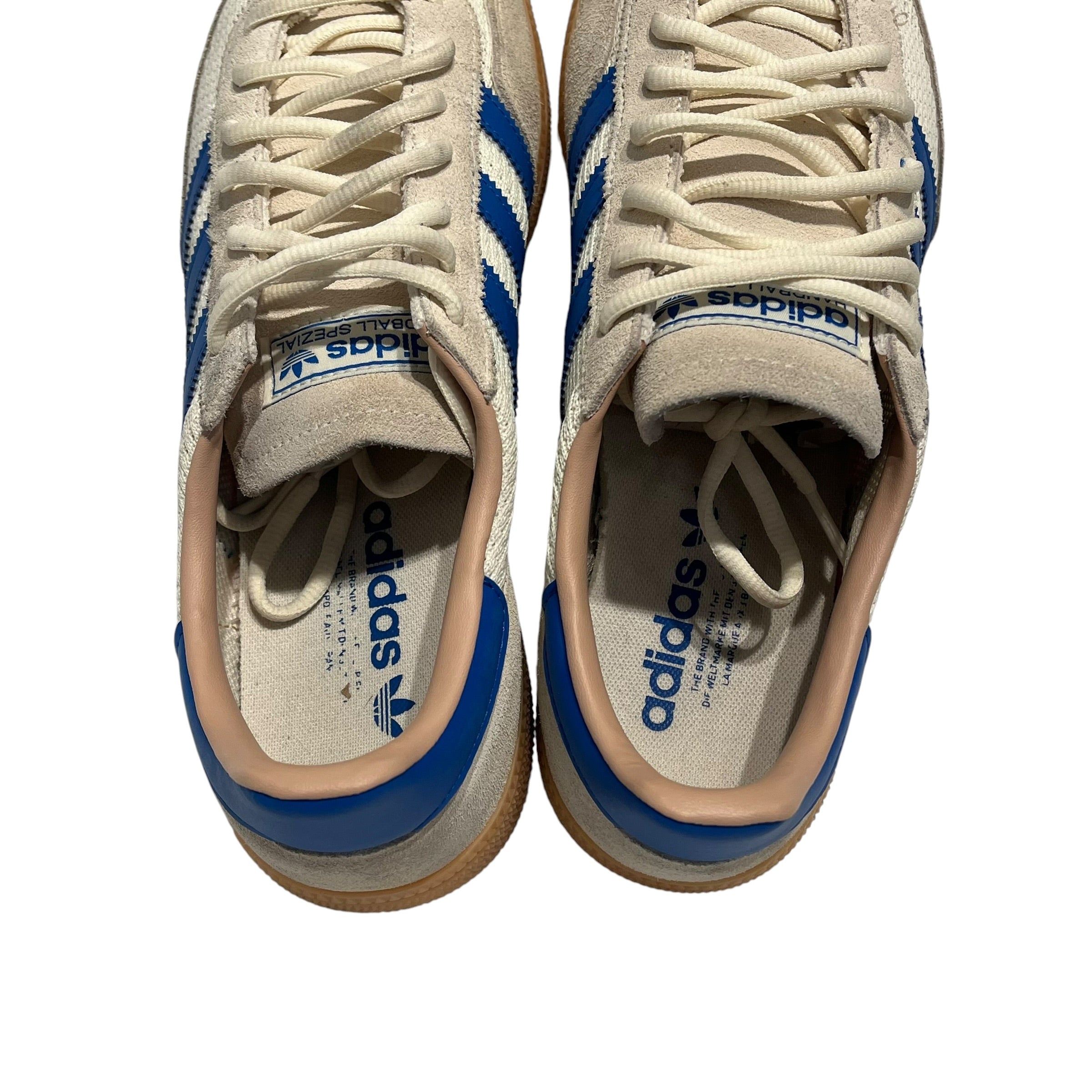 adidas/Low-Sneakers/US 11/Stripe/Suede/BLU/Handball Whie Blue Cream view 3