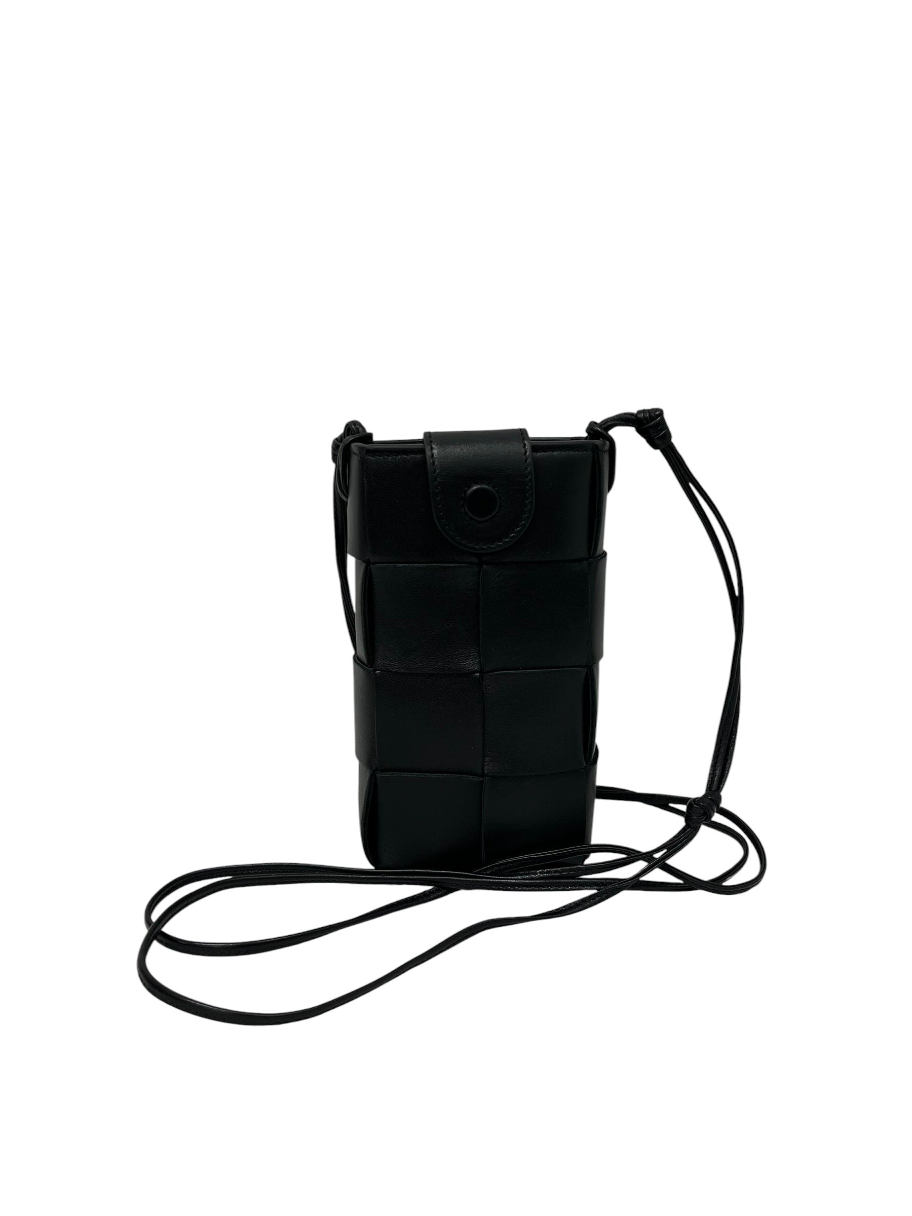 BOTTEGA VENETA/Cross Body Bag/Leather/BLK/INTRECCIATO SHOULDER POUCH view 1