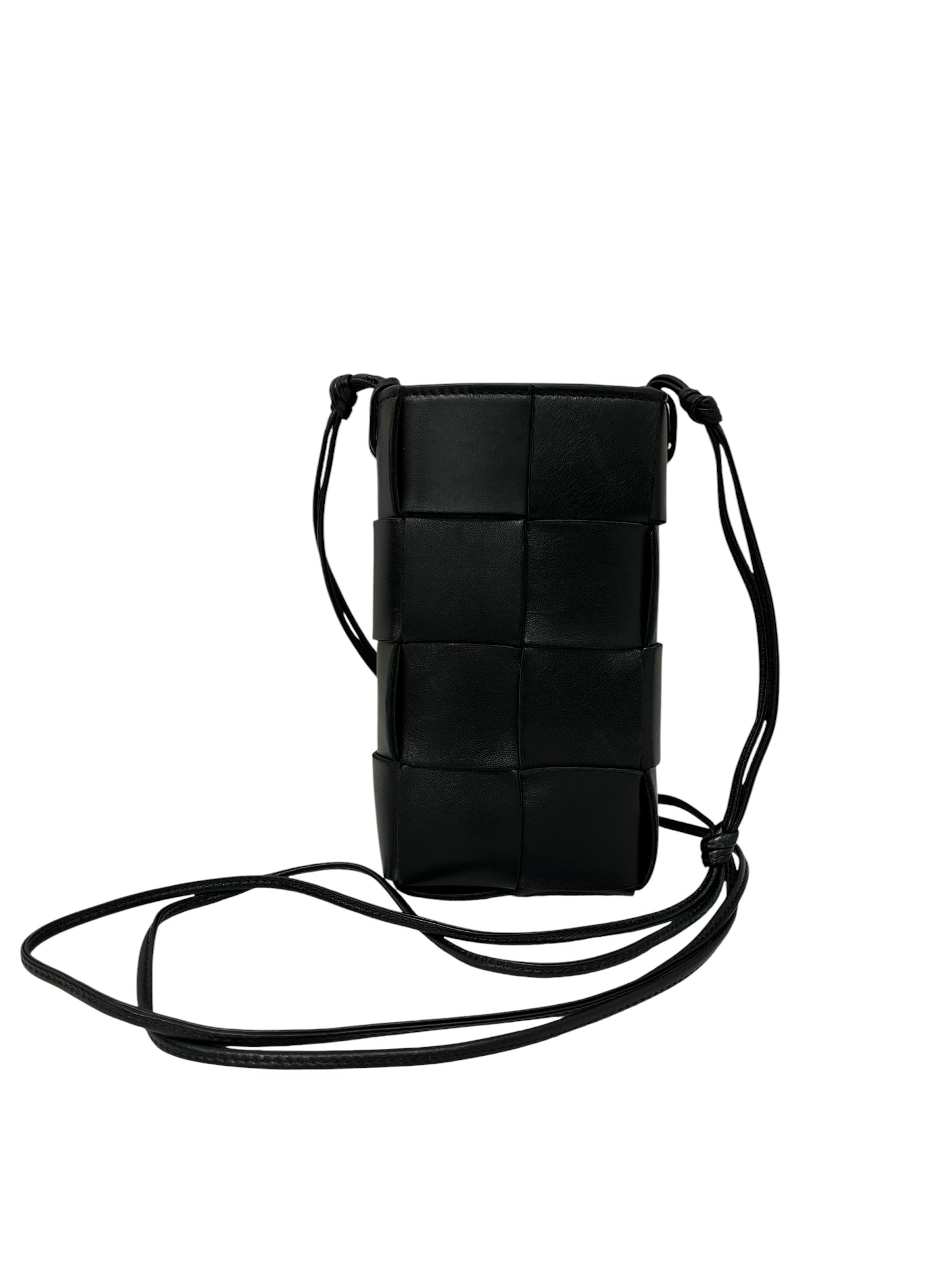 BOTTEGA VENETA/Cross Body Bag/Leather/BLK/INTRECCIATO SHOULDER POUCH view 2
