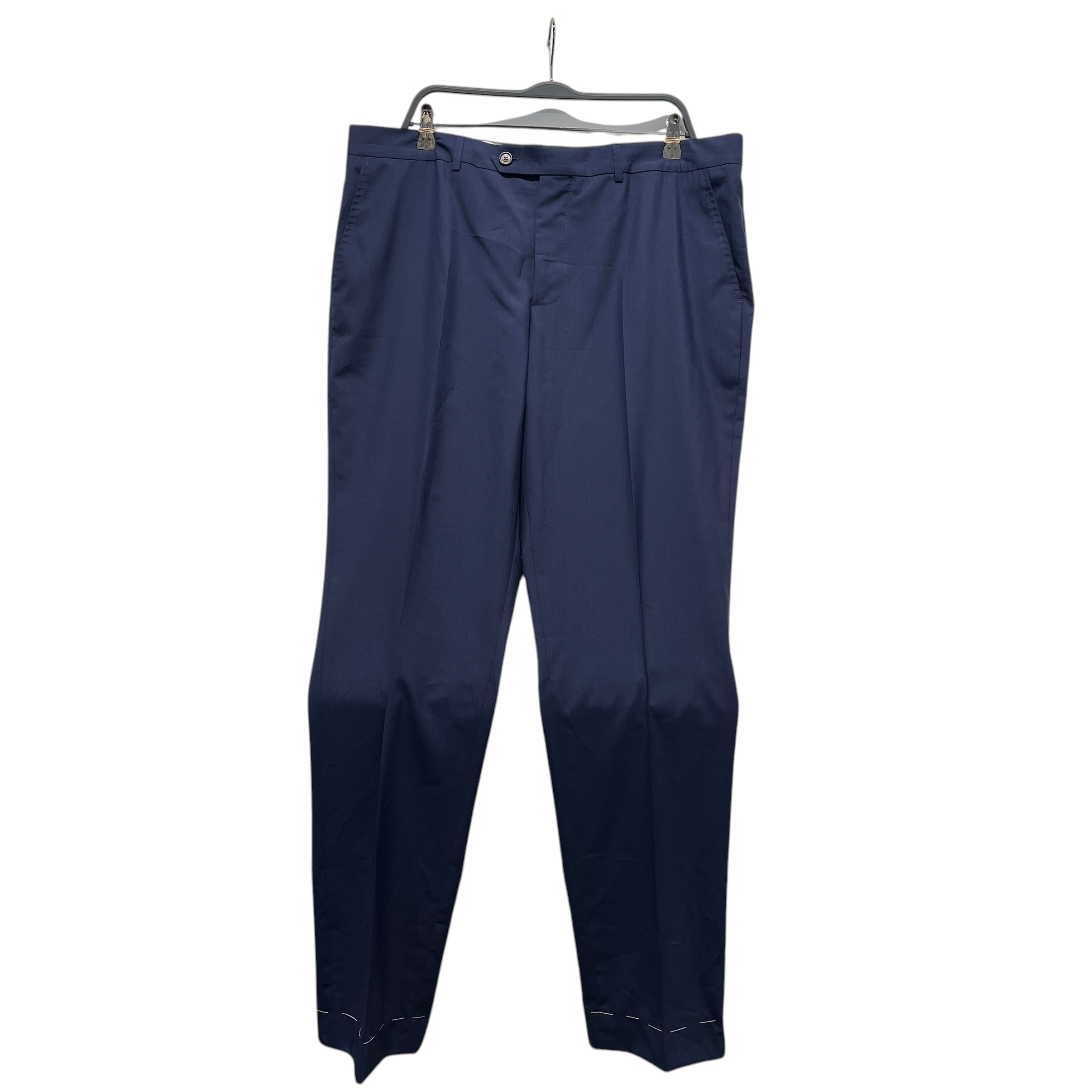 BRUNELLO CUCINELLI/Pants/XXL/Wool/NVY/Blue Wool Pleated Trousers view 1