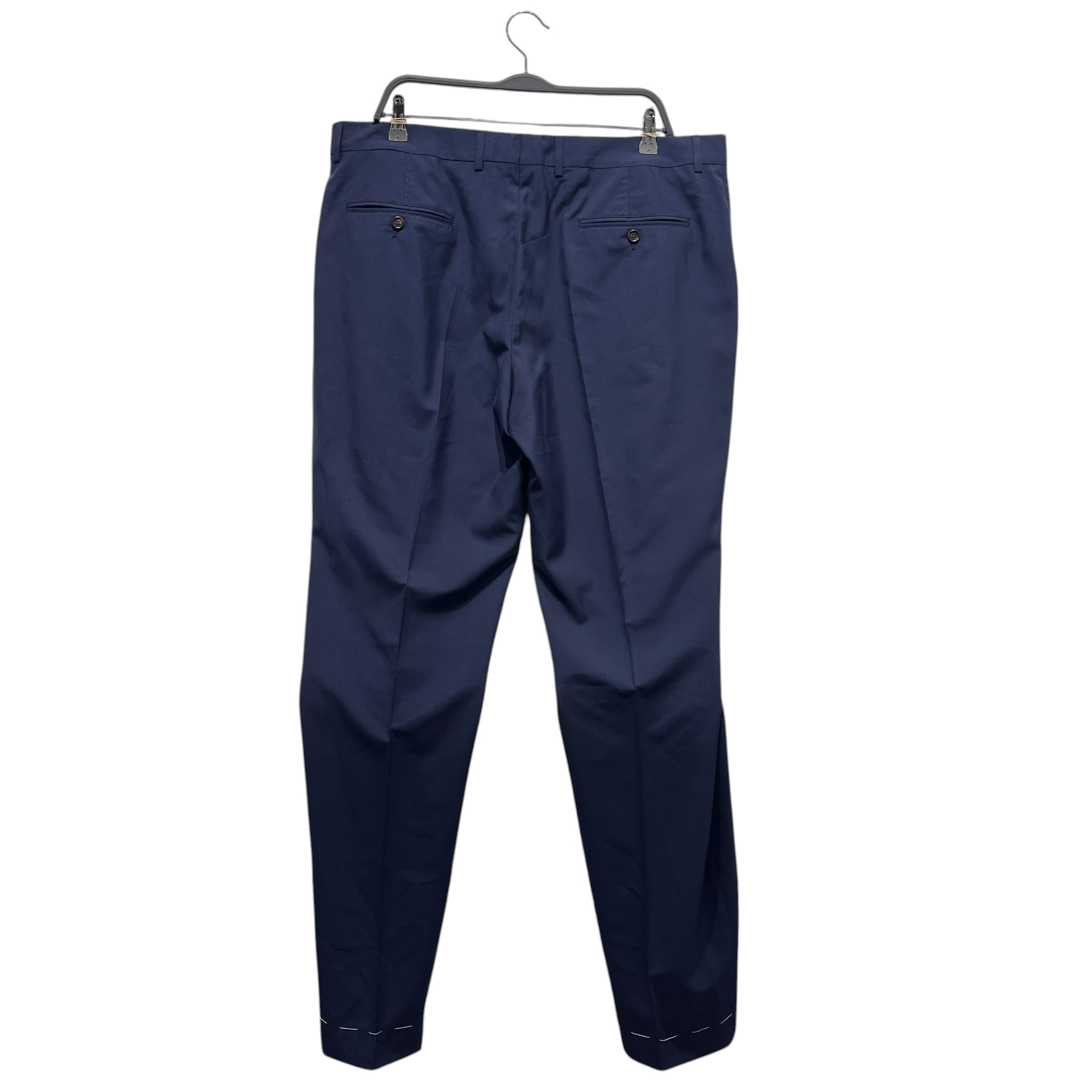 BRUNELLO CUCINELLI/Pants/XXL/Wool/NVY/Blue Wool Pleated Trousers view 2