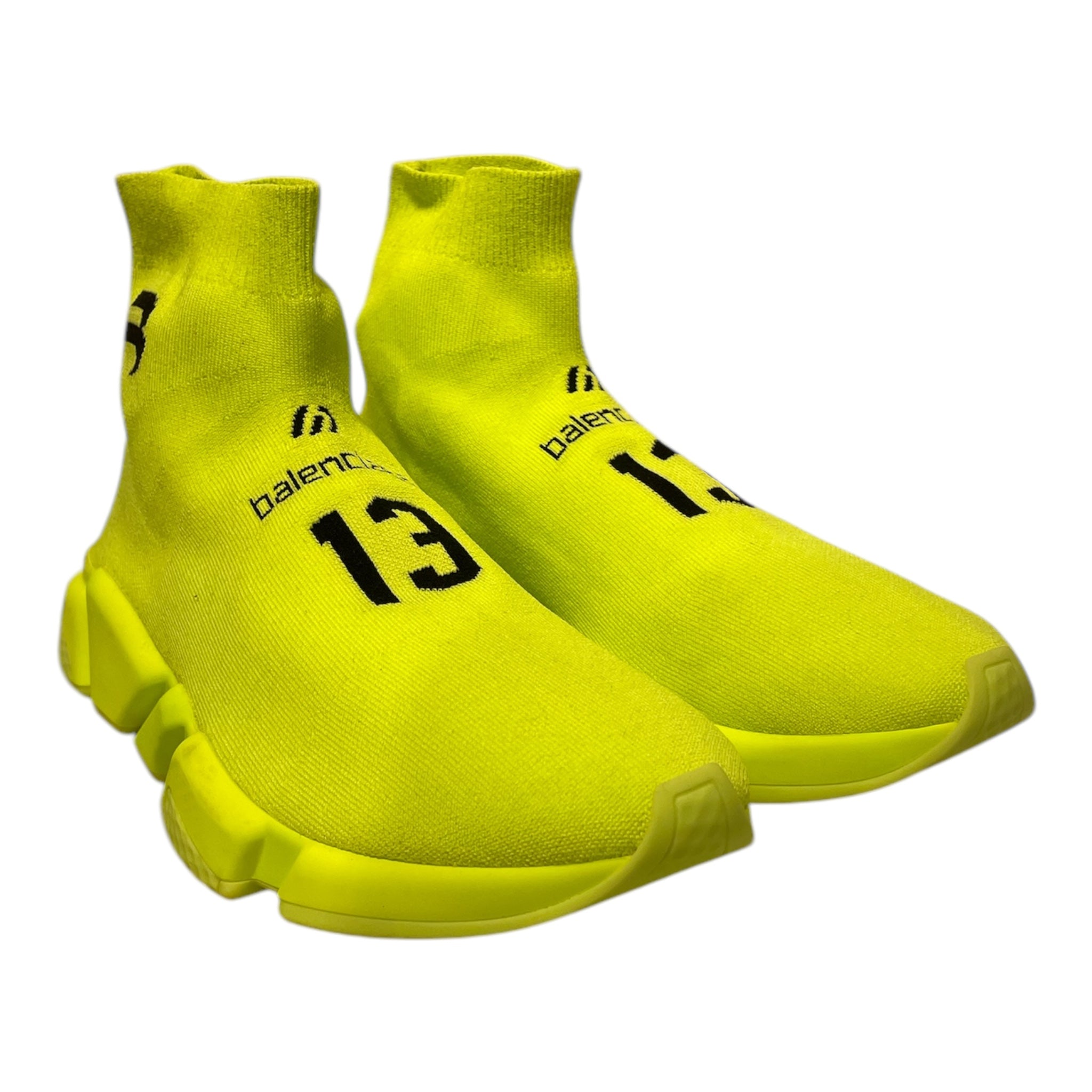 BALENCIAGA/Hi-Sneakers/US 11/Cotton/IVR/Speed Cloth Trainers NEON view 1