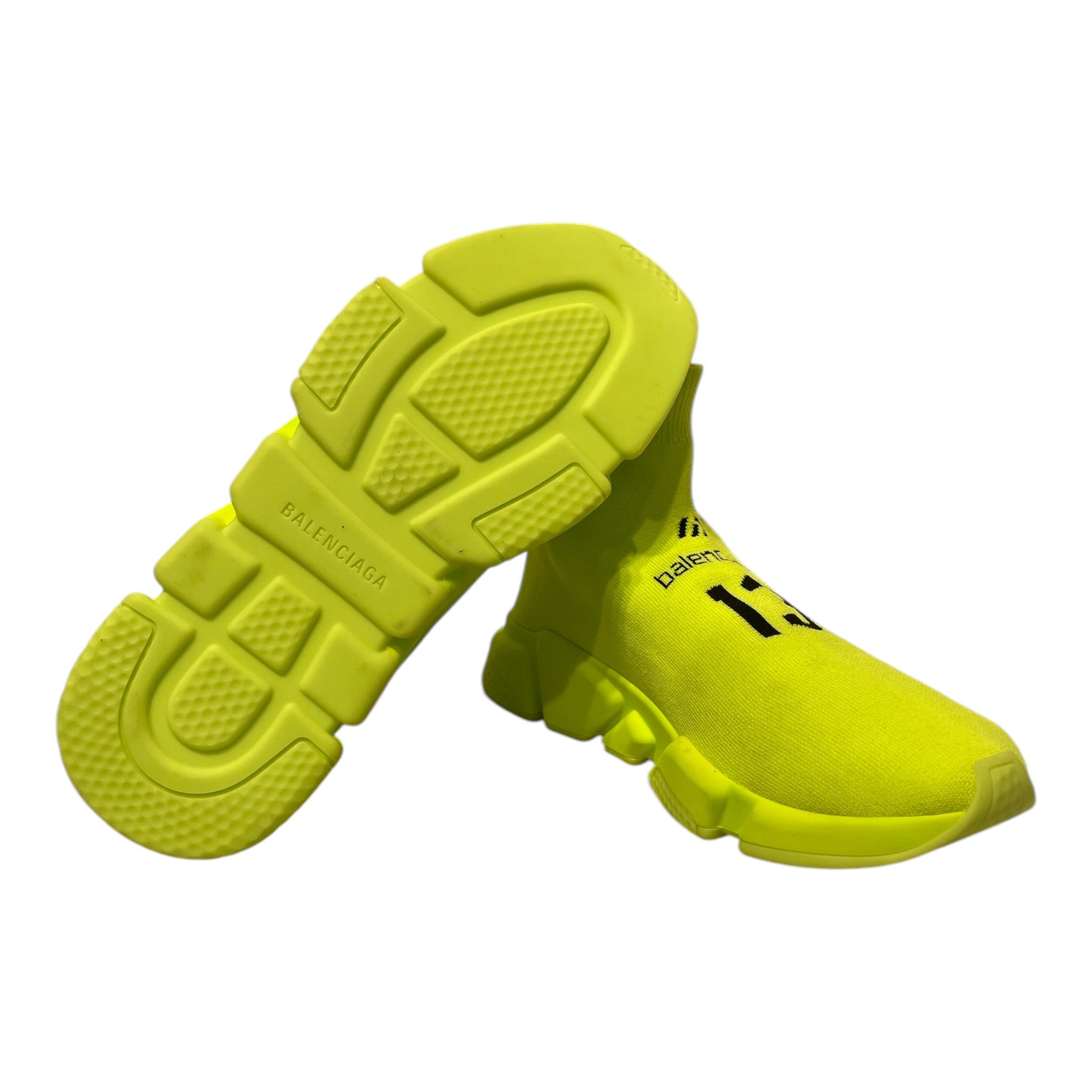 BALENCIAGA/Hi-Sneakers/US 11/Cotton/IVR/Speed Cloth Trainers NEON view 4