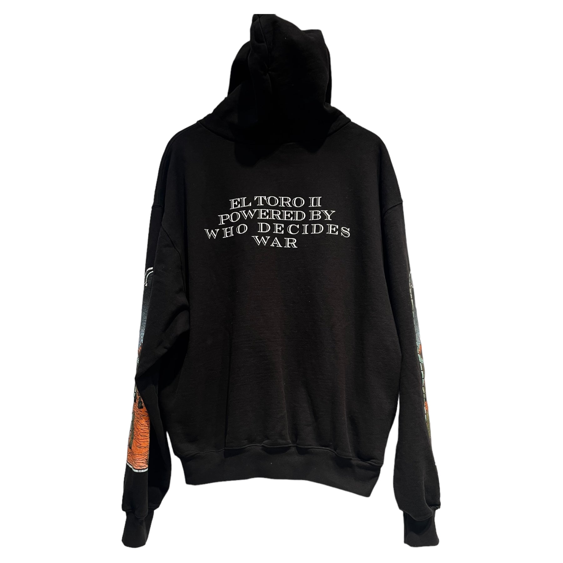 WHO DECIDES WAR/Hoodie/L/Graphic/Cotton/BLK/'EL TORO STAINED GLASS ...