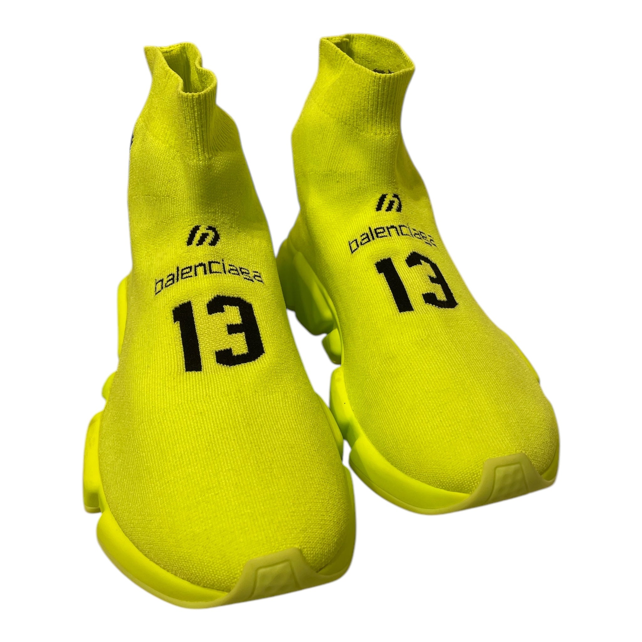 BALENCIAGA/Hi-Sneakers/US 11/Cotton/IVR/Speed Cloth Trainers NEON view 3