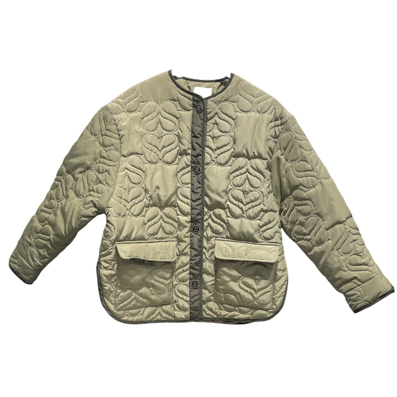 sandro/Quilted Jkt/34/Polyester/GRN/ view 1