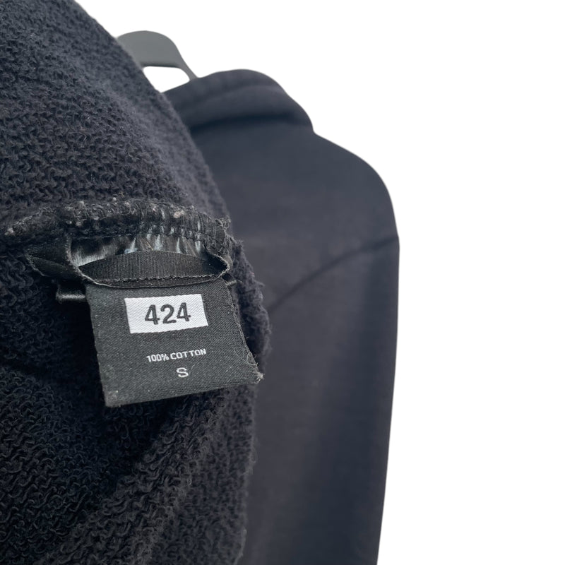 424(FourTwoFour)/Sweater/S/Cotton/BLK/RED NUM LOGO/FADED WAZH