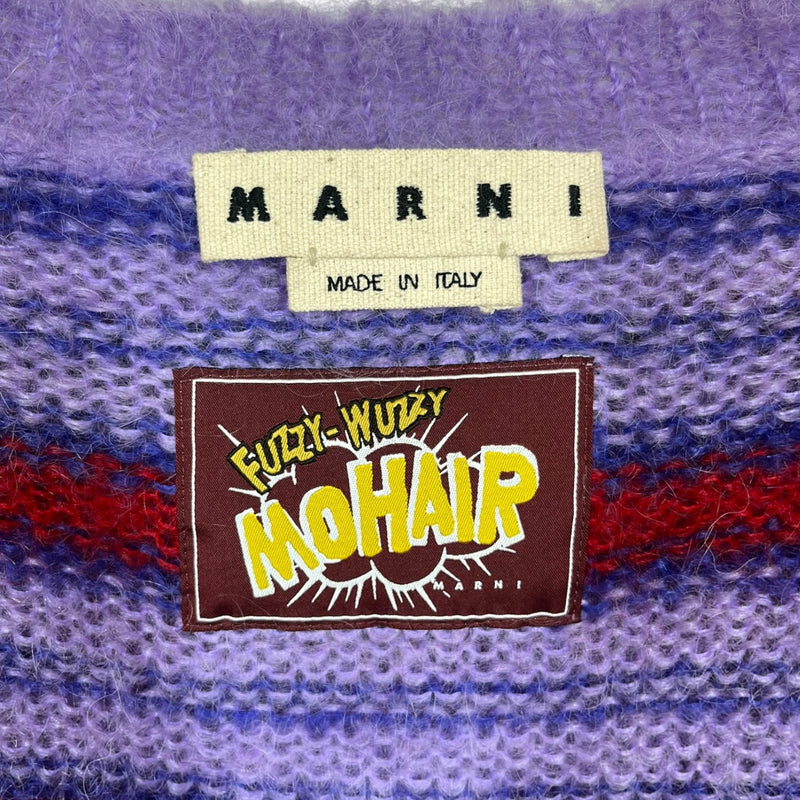 MARNI/Sweater/48/Stripe/PPL/FUZZY WUZZY MOHAIR
