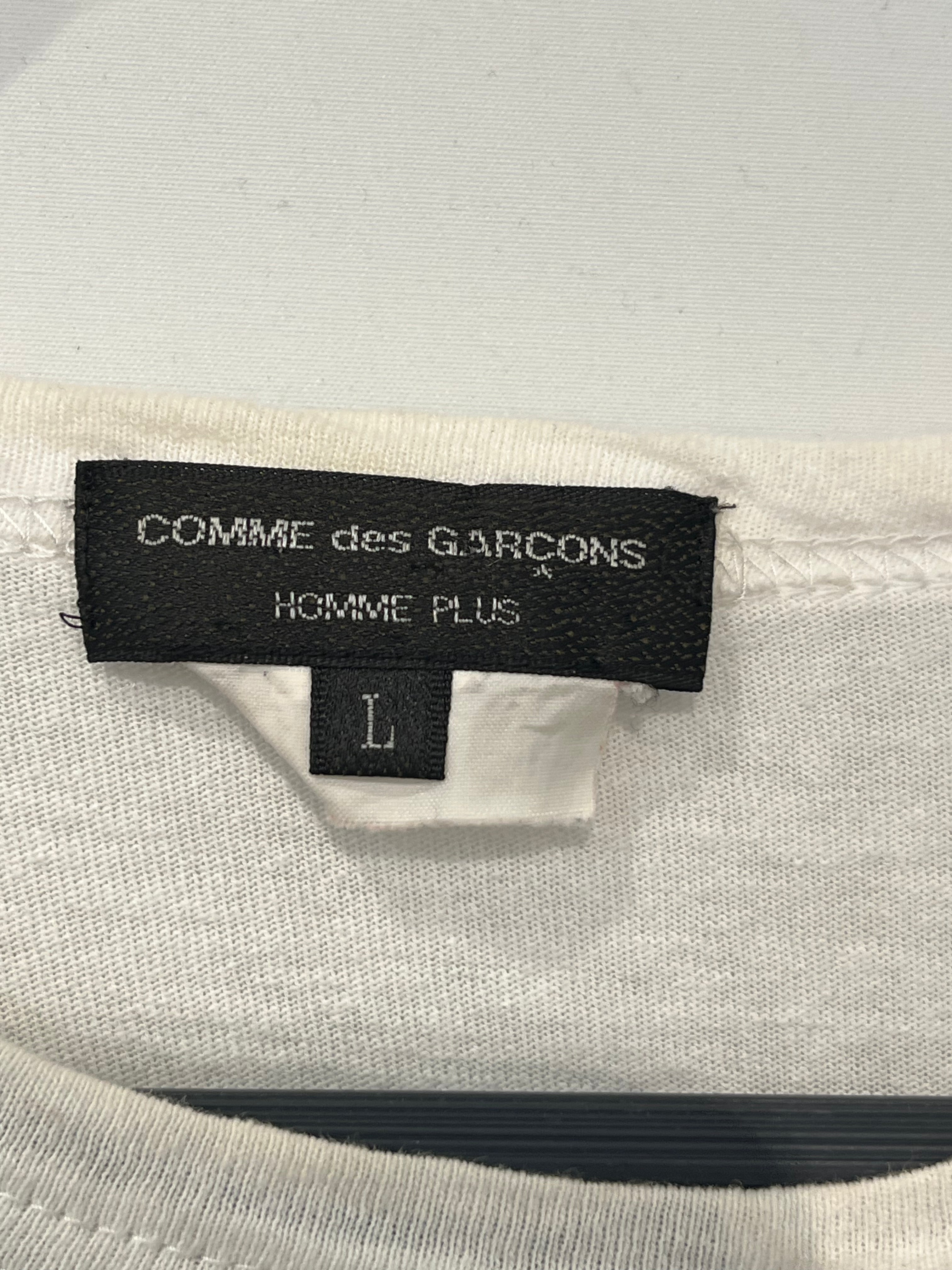 COMME des GARCONS HOMME PLUS/T-Shirt/L/Cotton/WHT/High Neck/All Over Print/PK-T024 polka dot tee view 3