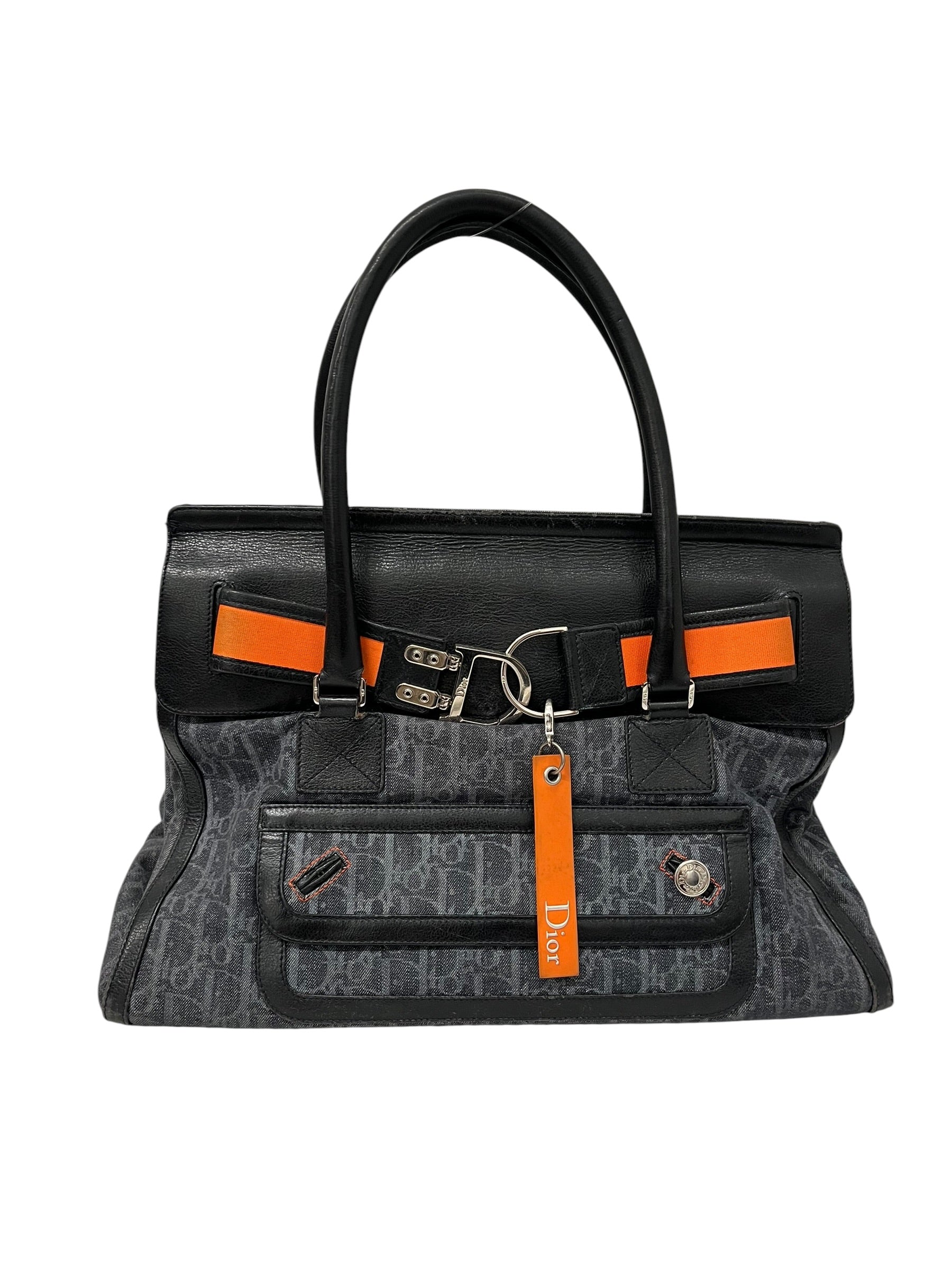 Christian Dior/Bag/All Over Print/Cotton/GRY/FLIGHT DIORISSIMO ORNG ACCENTS view 1