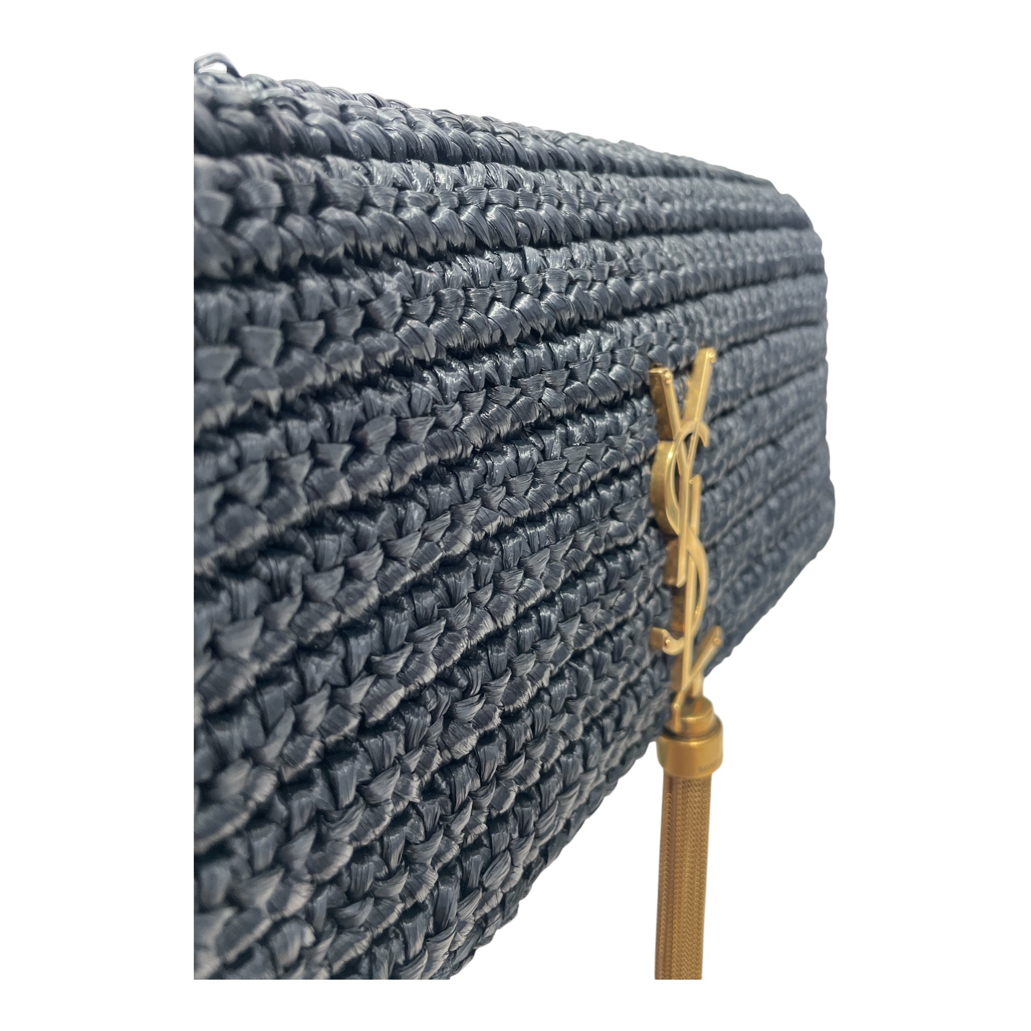 SAINT LAURENT/Cross Body Bag/NVY/KATE 99 TASSLE FLAP RAFFIA view 6