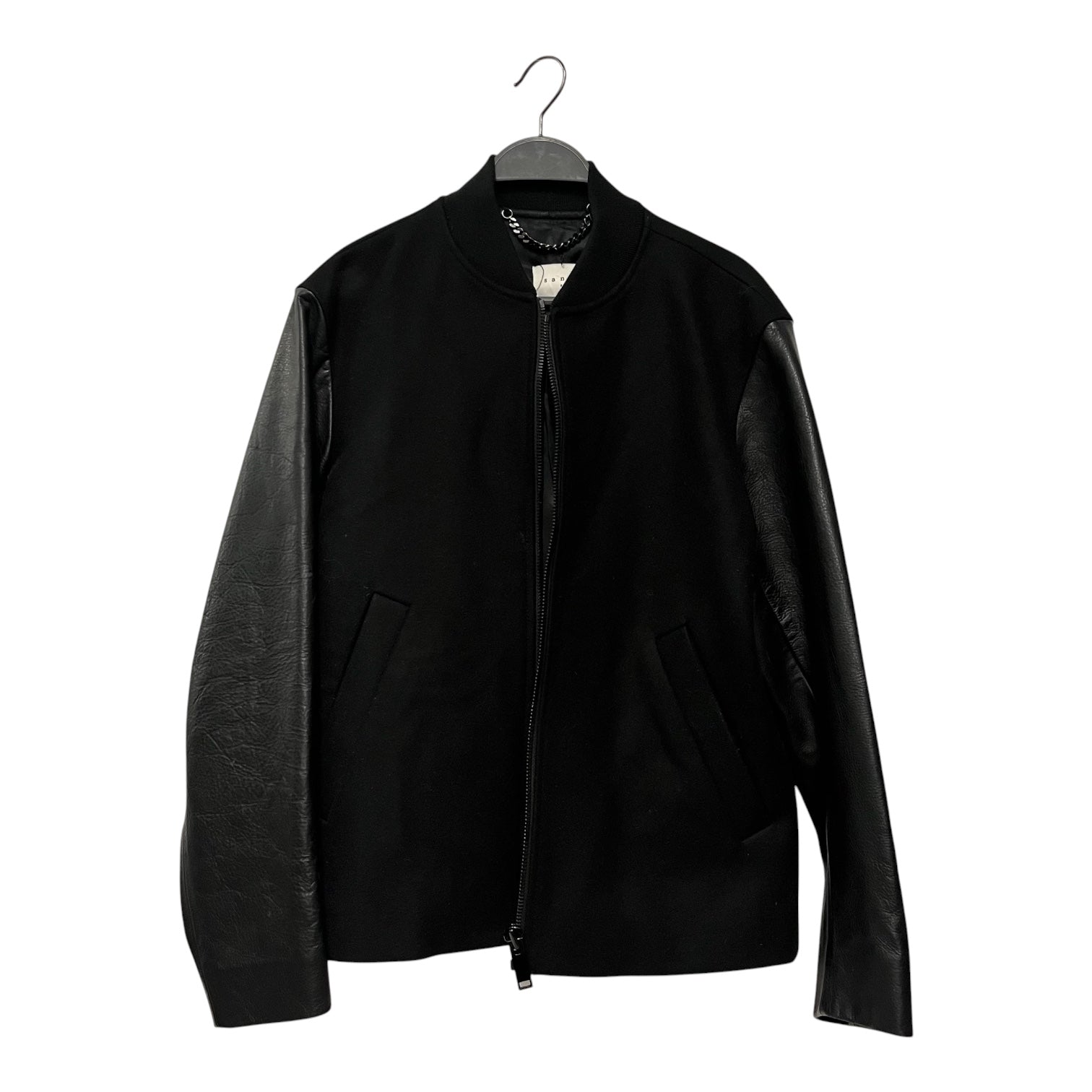 sandro/Jacket/Wool/BLK/Sandro BLK Bomber JKT view 1