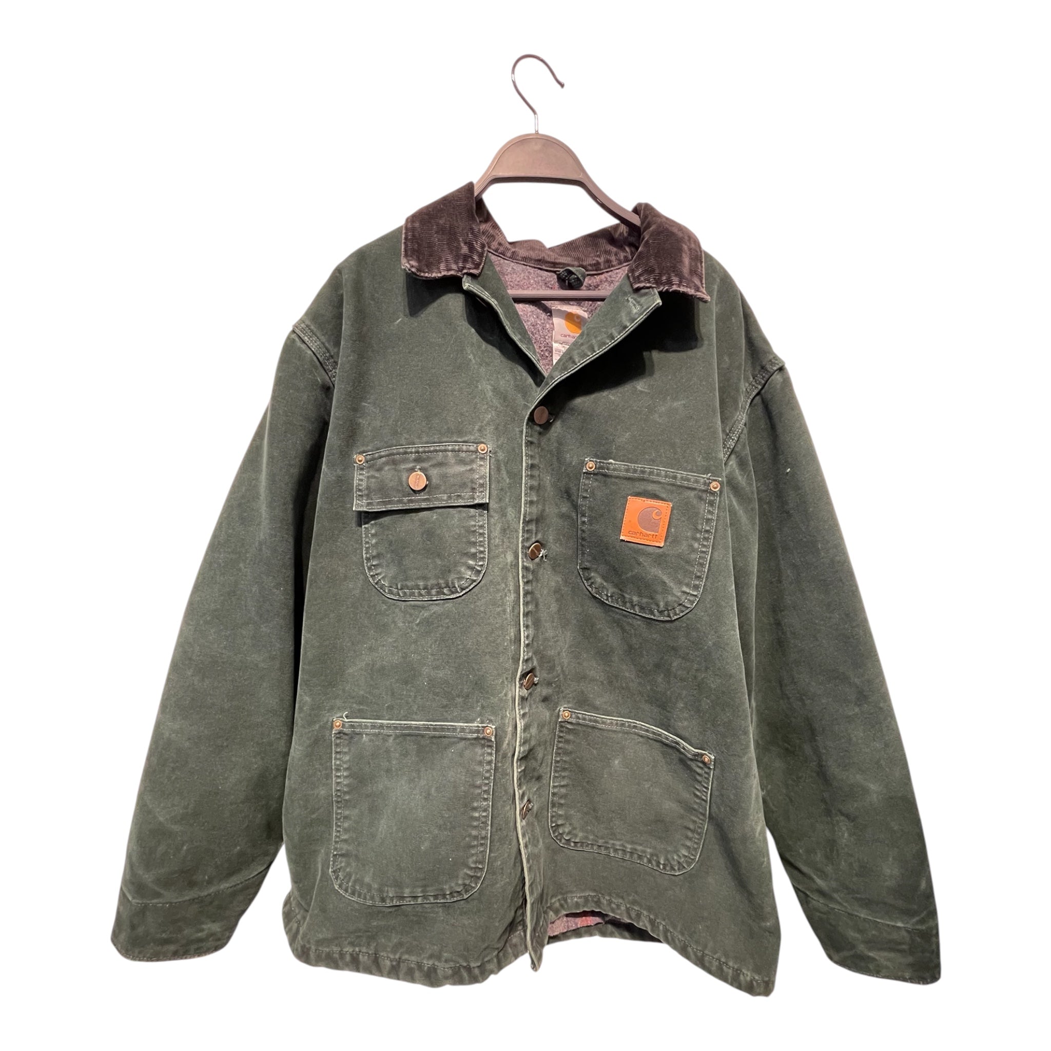 Carhartt/Jacket/L/Cotton/GRN/pocket front view 1