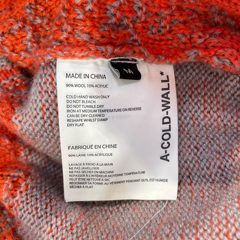 A-COLD-WALL/Sweater/M/Wool/ORN/GRY + ORG KNIT
