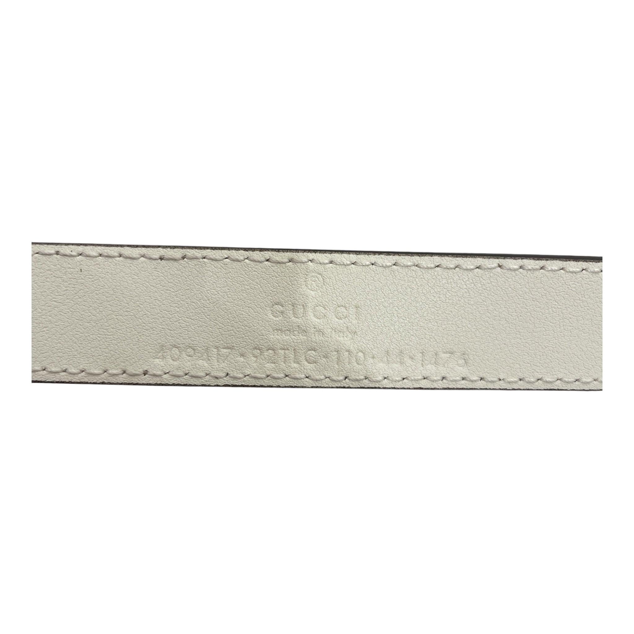 GUCCI/Belt/Monogram/Leather/KHK/L's/WHITE TRIM view 3