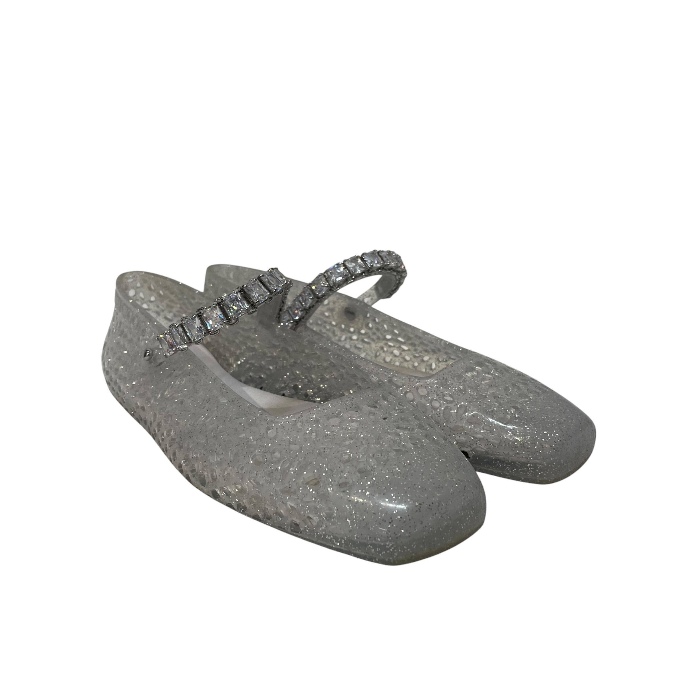JIMMY CHOO/Flat Shoes/EU 39/SLV/the jelly pvc mary jane flats view 1
