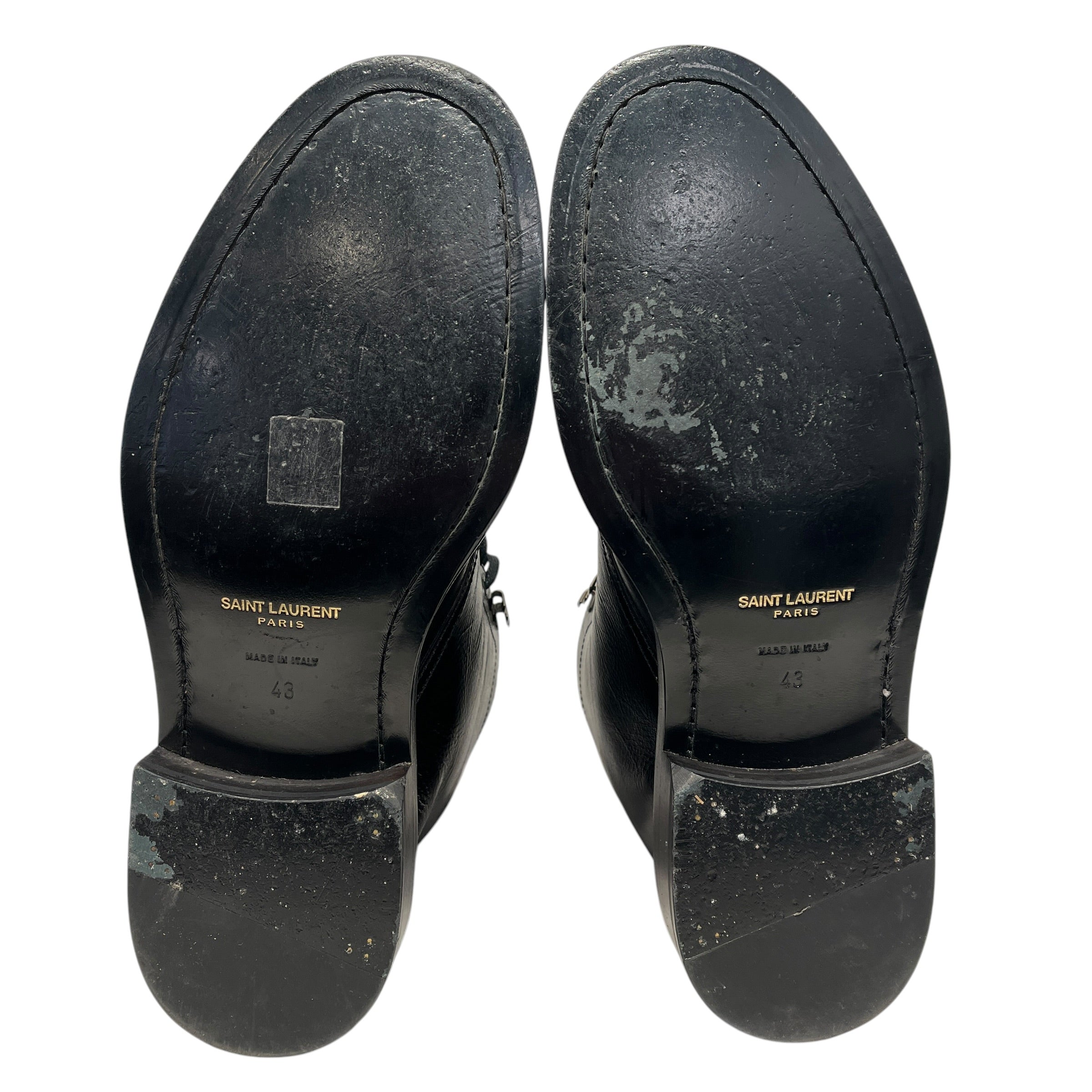 SAINT LAURENT/Boots/US 10/Leather/BLK/Black Army Leather Boots view 3