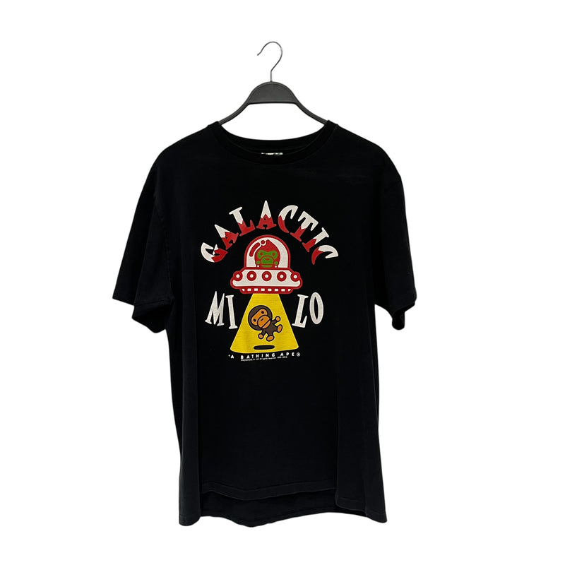 A BATHING APE/T-Shirt/XL/Cotton/BLK/Graphic/Galactic Milo Print