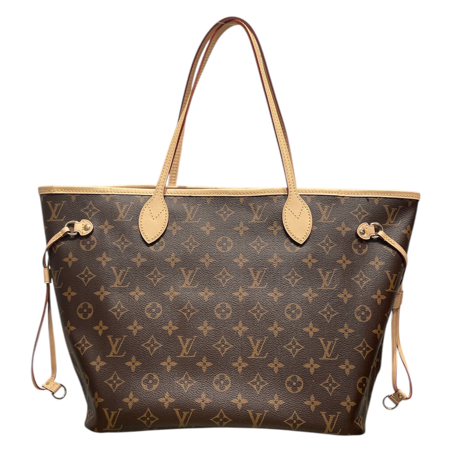 LOUIS VUITTON/Tote Bag/Monogram/Cotton/BRW/NEVERFULL MM EBENE CANVAS view 1