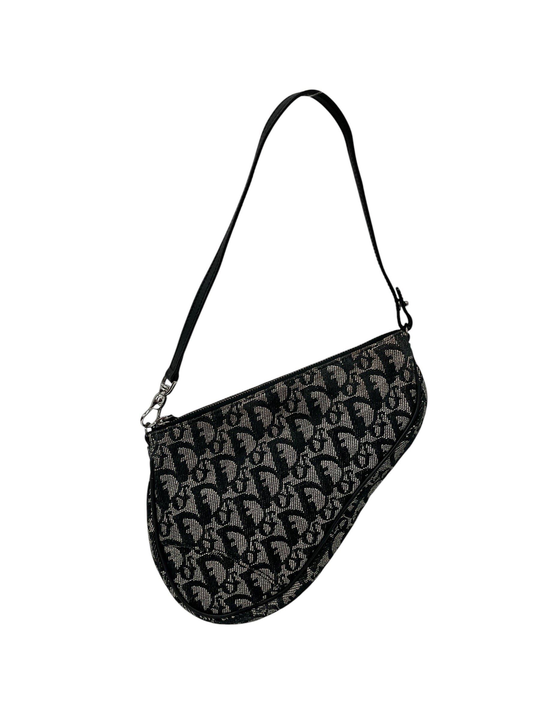Christian Dior/Hand Bag/Monogram/Polyester/BEG/MINI SADDLE MONOGRAM view 1