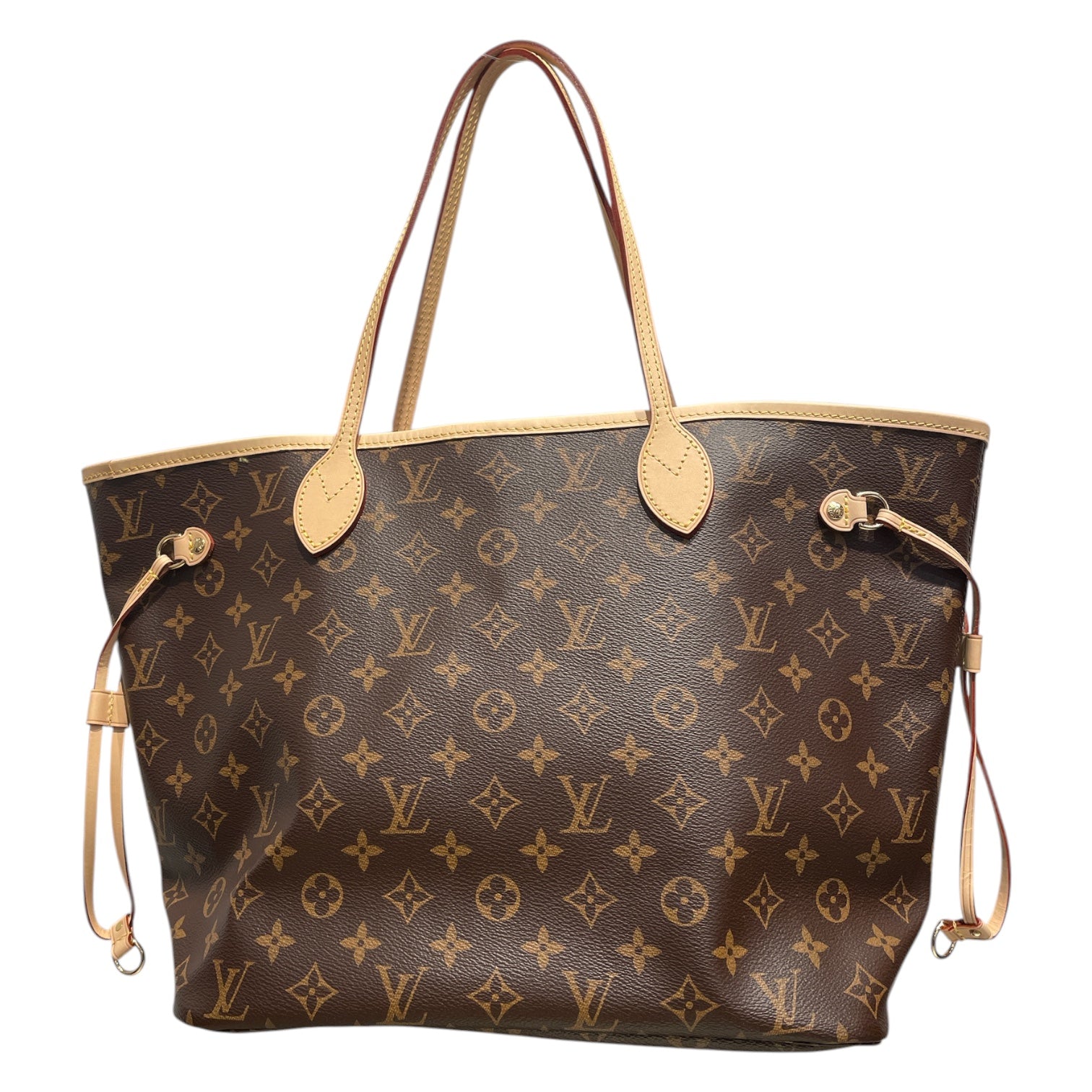 LOUIS VUITTON/Tote Bag/Monogram/Cotton/BRW/NEVERFULL MM EBENE CANVAS view 2