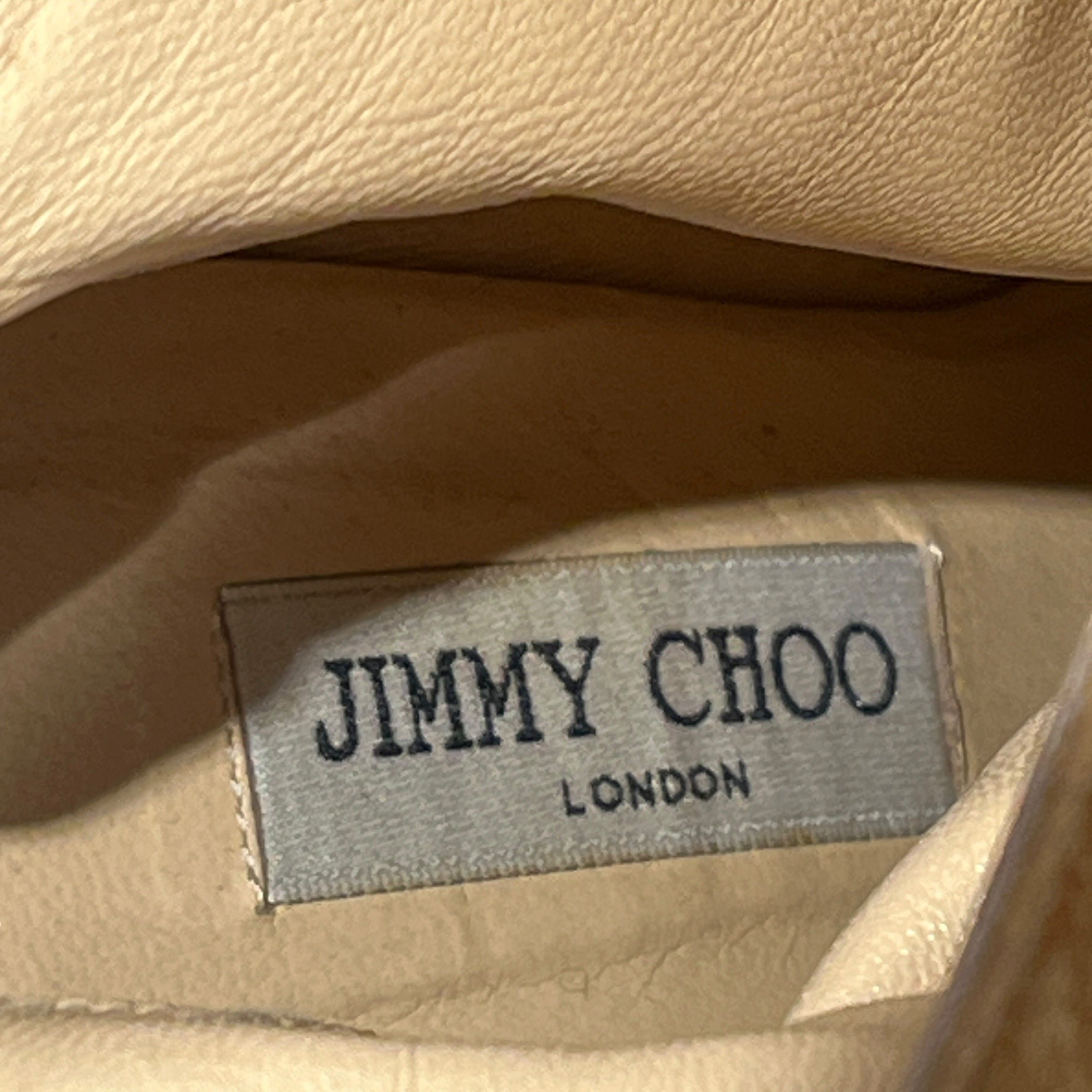 JIMMY CHOO/Ankle Boots/US 6.5/Suede/CML/BACK ZIPPER/BROWN HEEL view 4