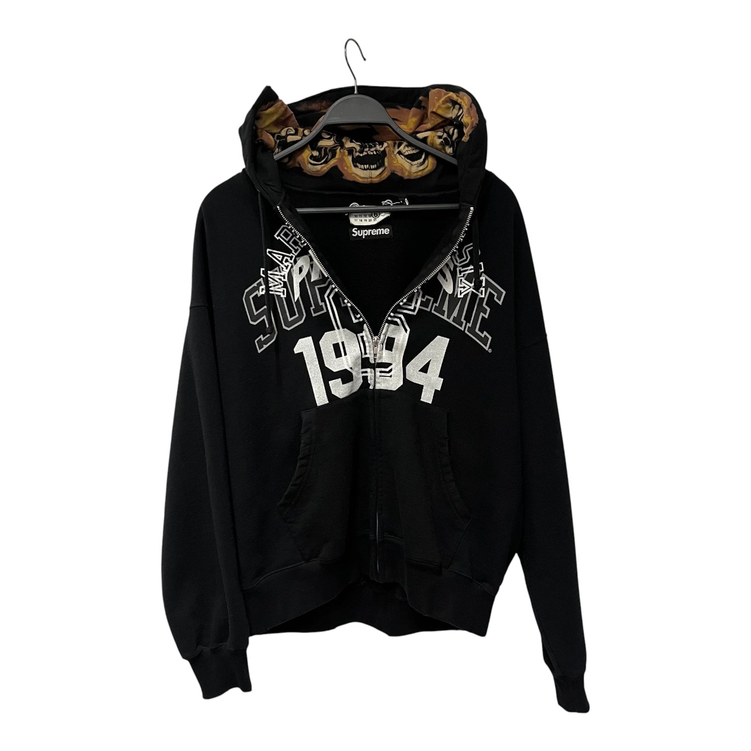 MM6/Supreme/Zip Up Hoodie/S/Cotton/BLK/ view 1