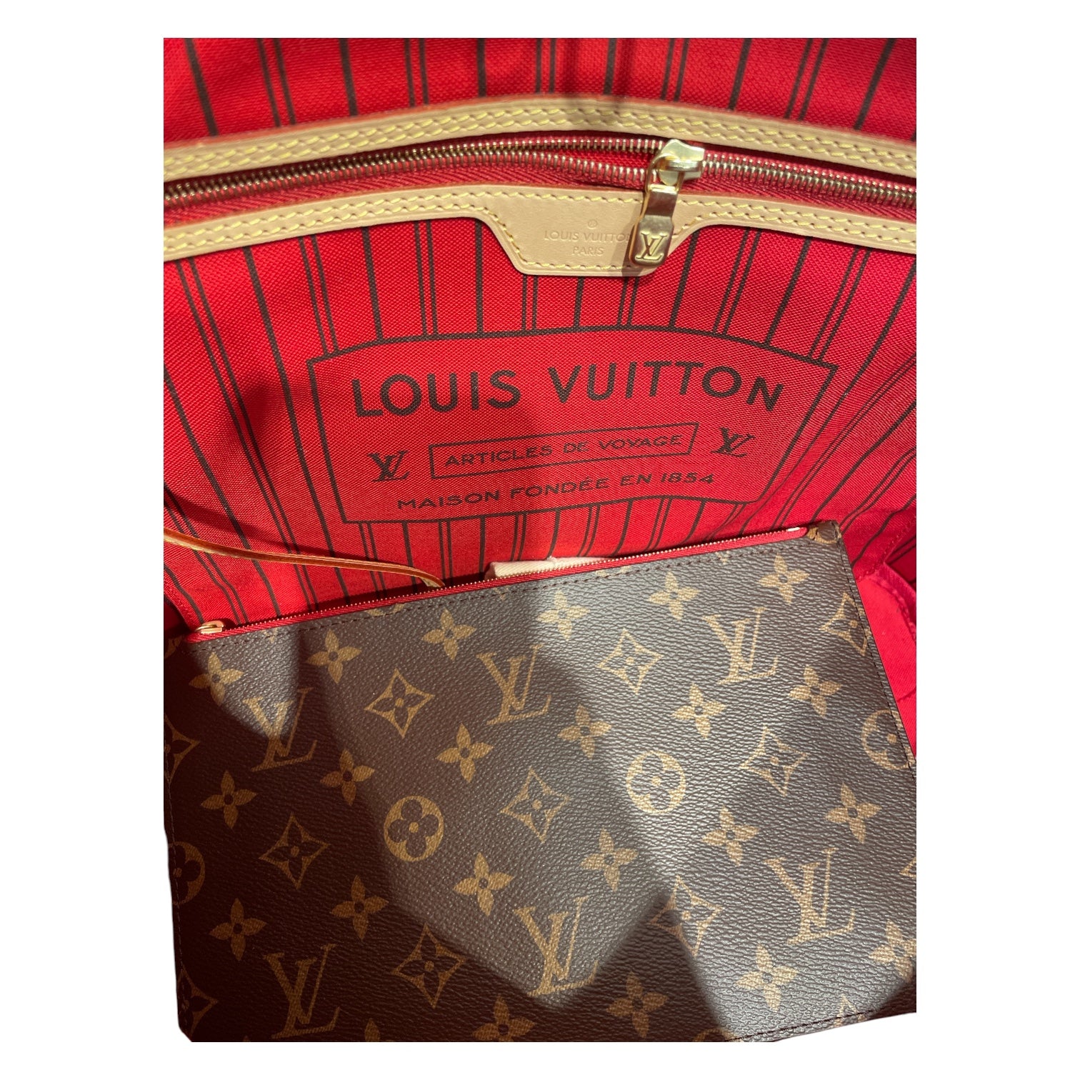 LOUIS VUITTON/Tote Bag/Monogram/Cotton/BRW/NEVERFULL MM EBENE CANVAS view 5
