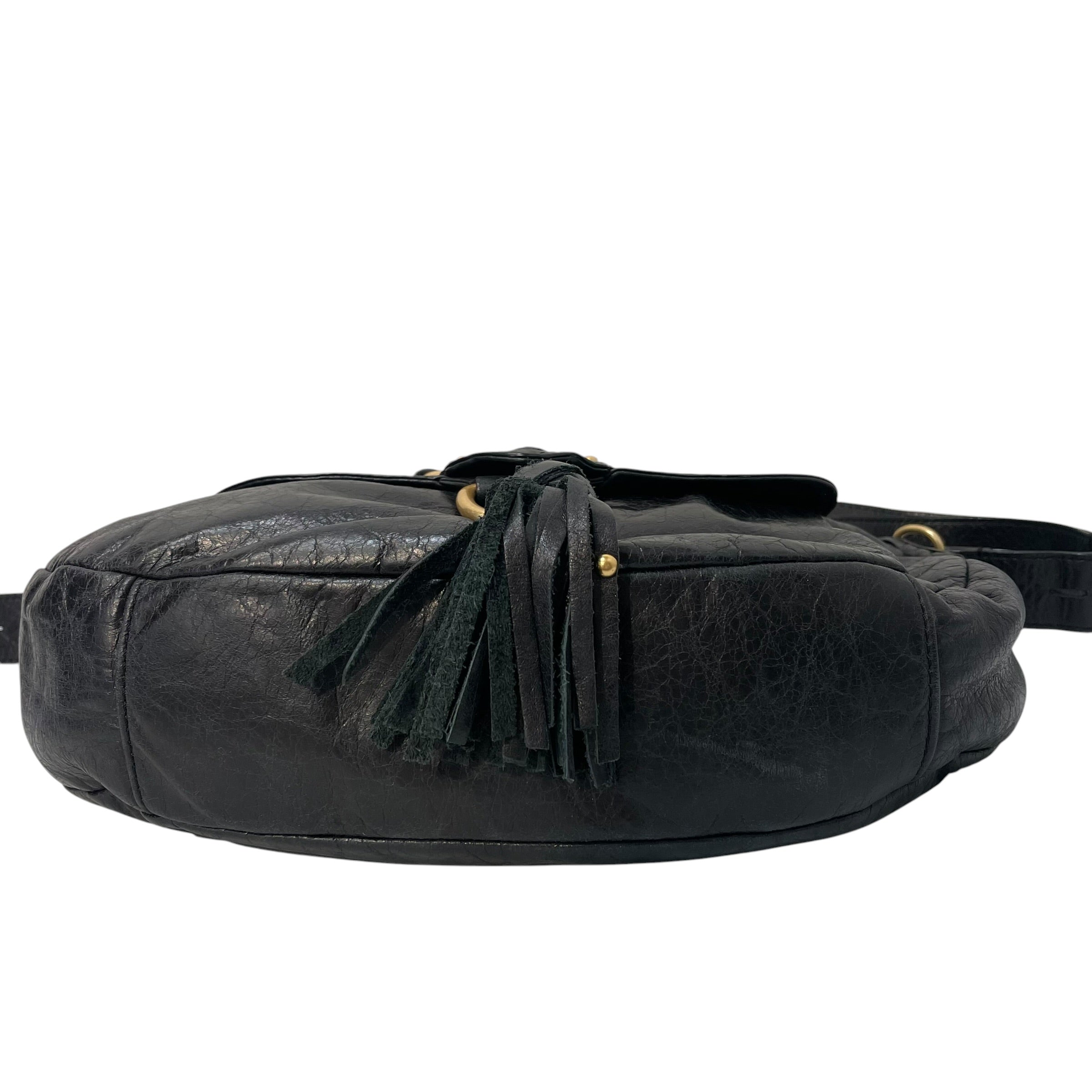 JUICY COUTURE/Bag/Leather/BLK/LEATHER TASSLE SATCHEL view 3