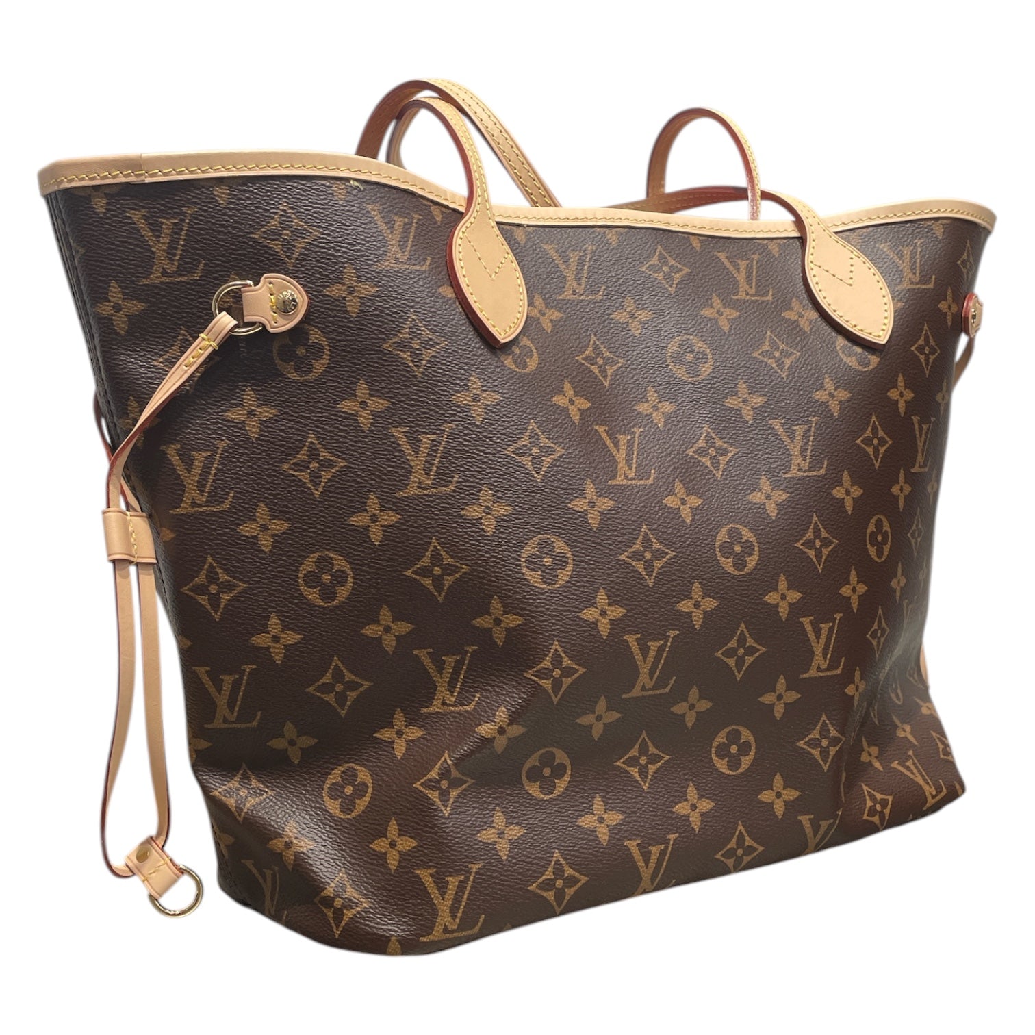 LOUIS VUITTON/Tote Bag/Monogram/Cotton/BRW/NEVERFULL MM EBENE CANVAS view 6