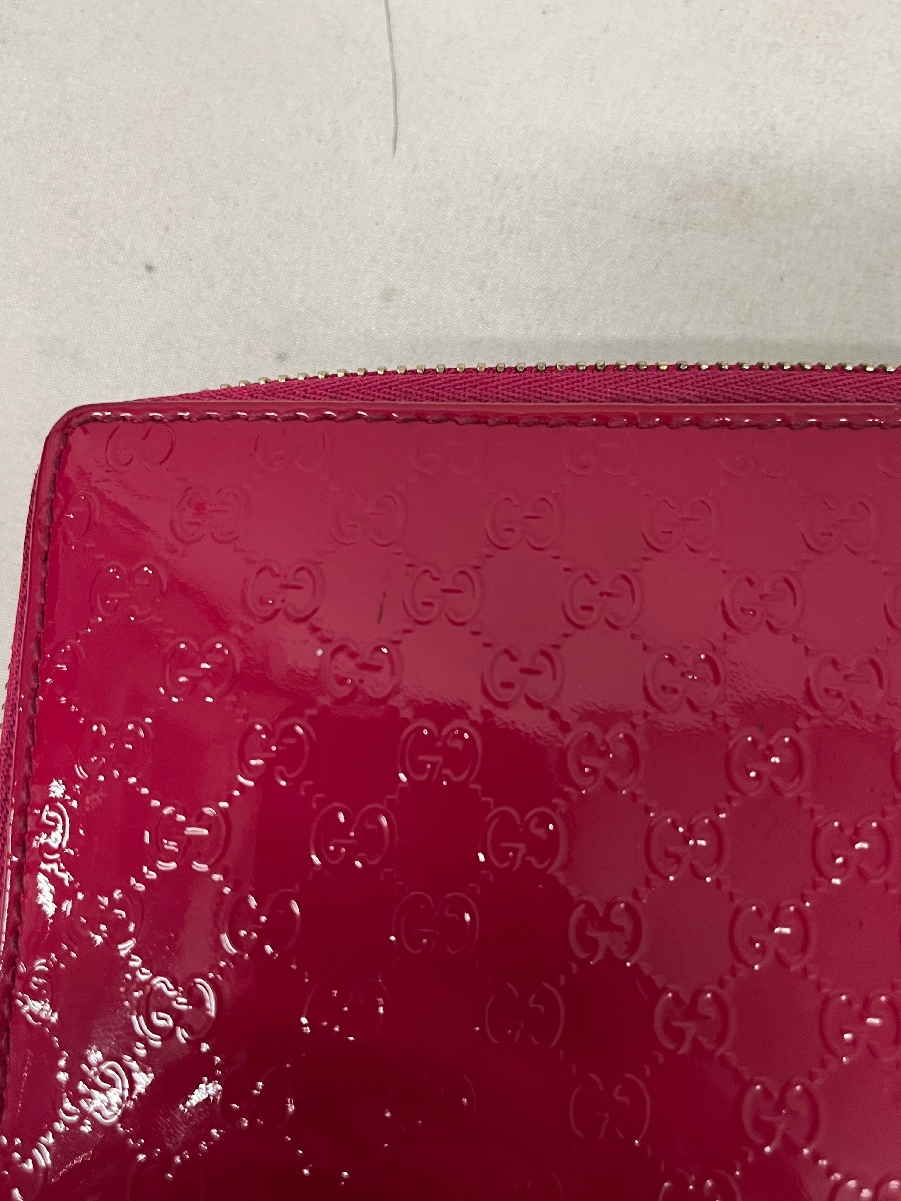GUCCI/Long Wallet/Leather/PNK/HOT PINK PATENT LEATHER view 5