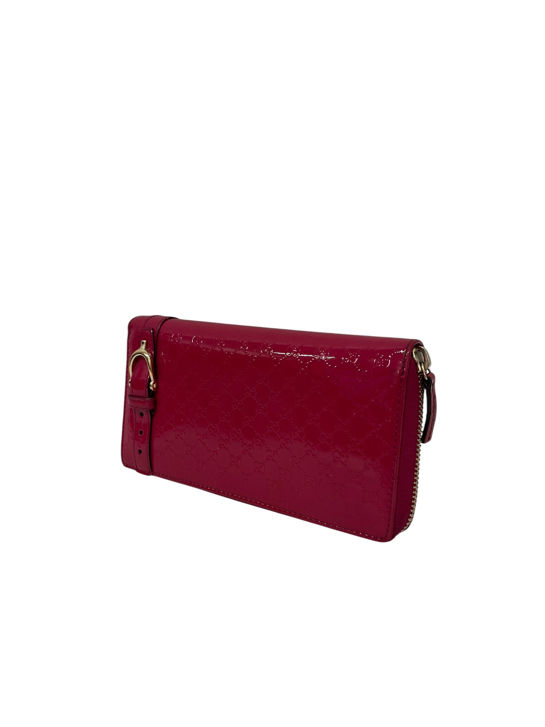 GUCCI/Long Wallet/Leather/PNK/HOT PINK PATENT LEATHER view 1