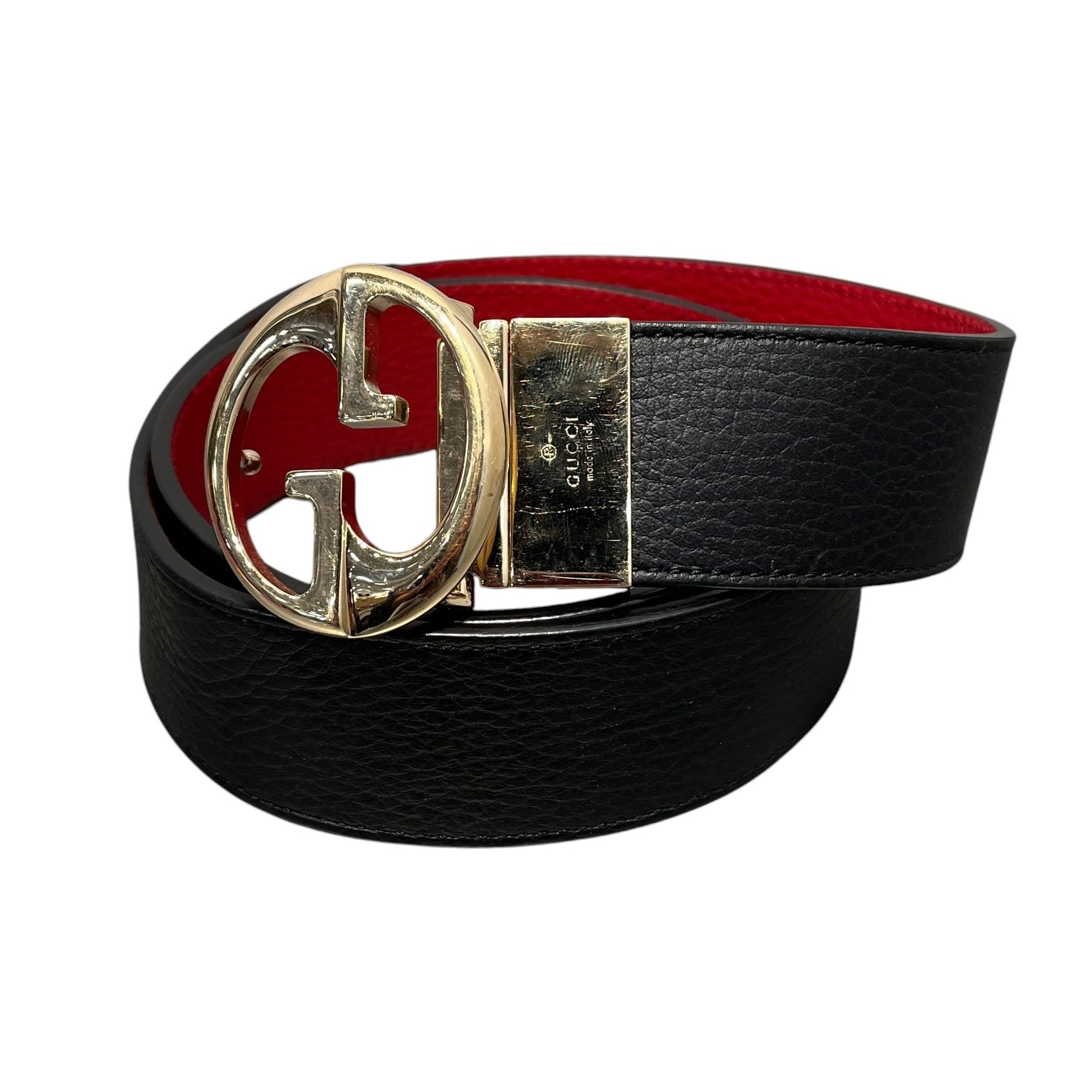 GUCCI/Belt/Leather/BLK/L's/reversibkle view 1