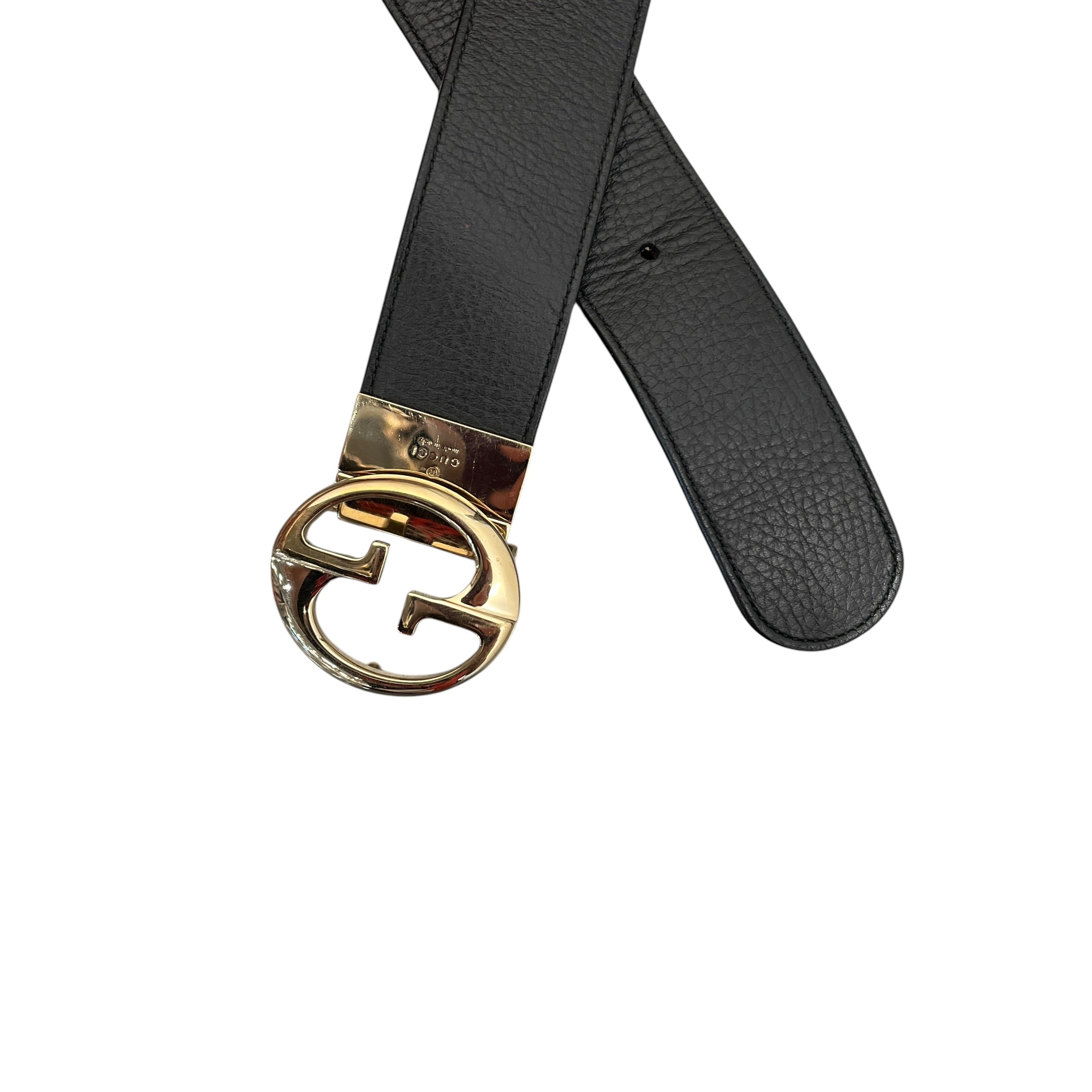 GUCCI/Belt/Leather/BLK/L's/reversibkle view 2