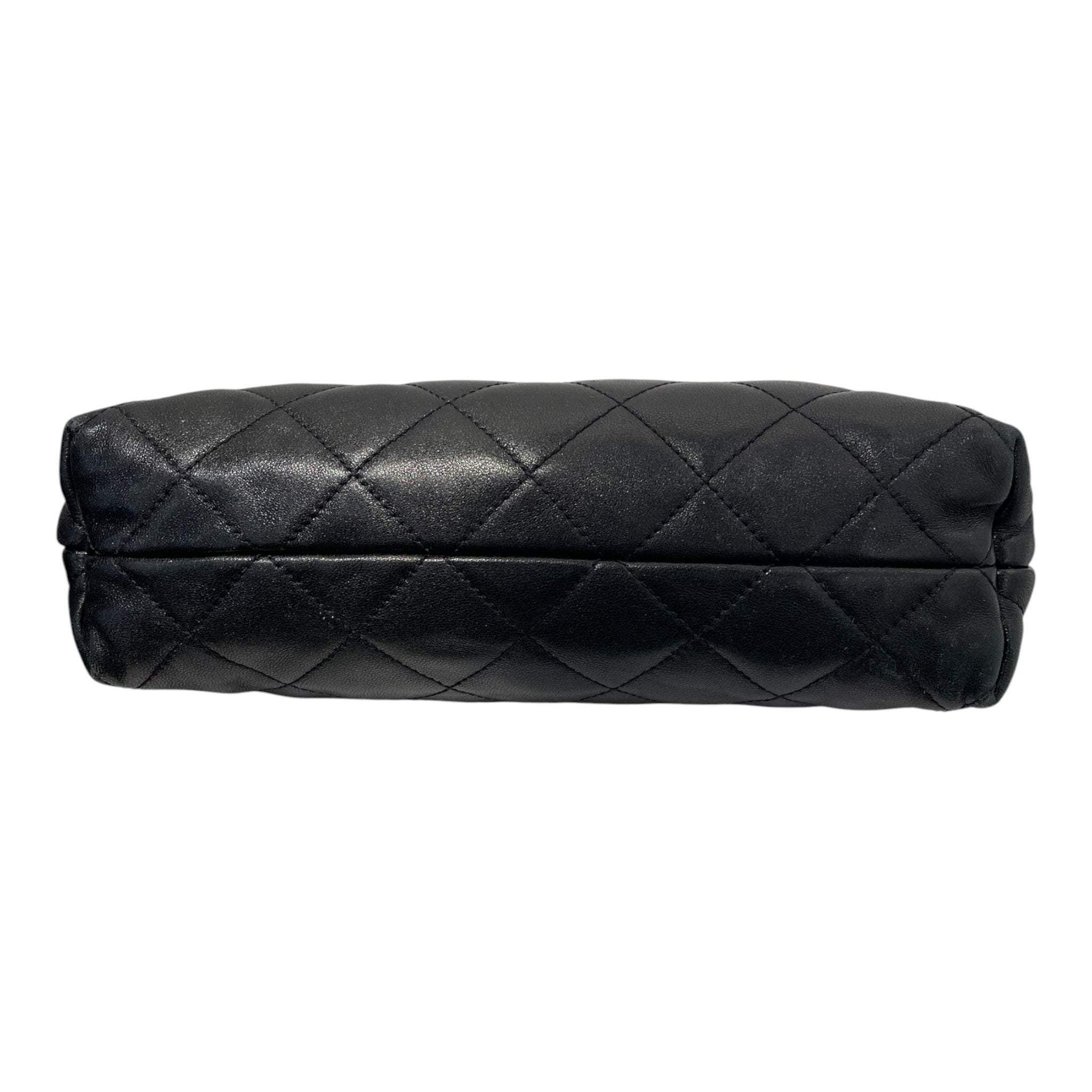 SAINT LAURENT/Clutch Bag/Leather/BLK/quilted leather view 3