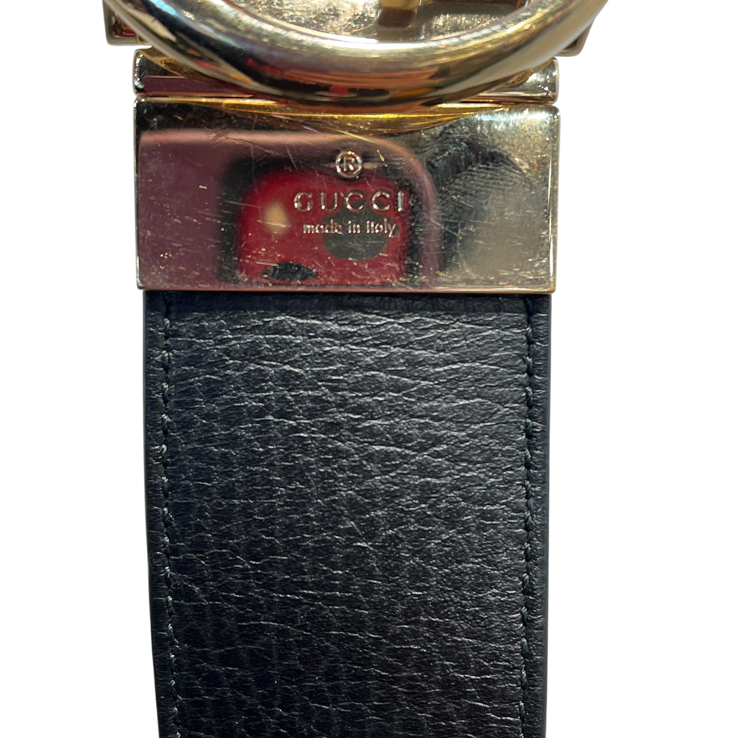 GUCCI/Belt/Leather/BLK/L's/reversibkle view 4